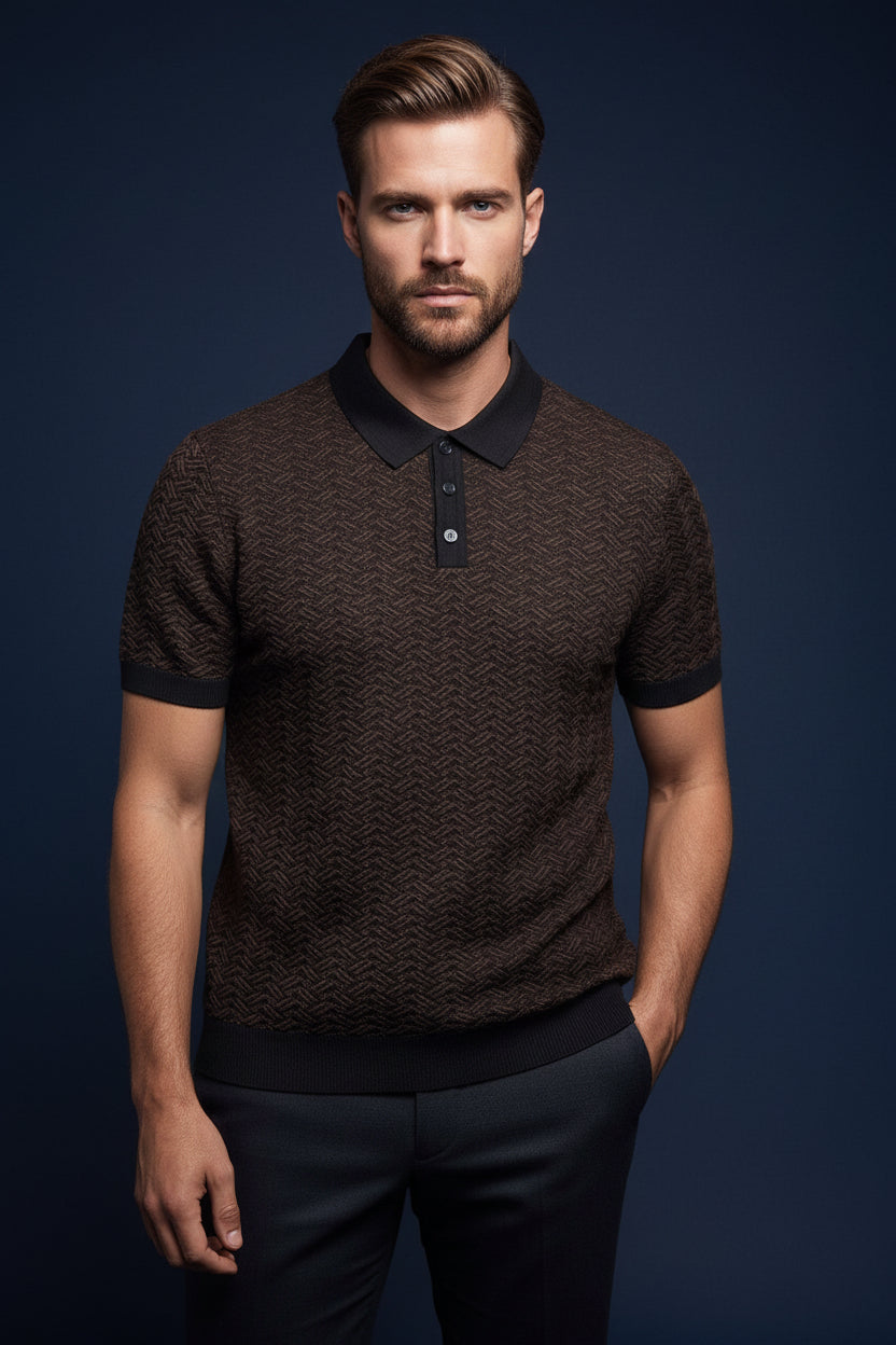 Premium Textured Knit Polo – Modern Summer Elegance