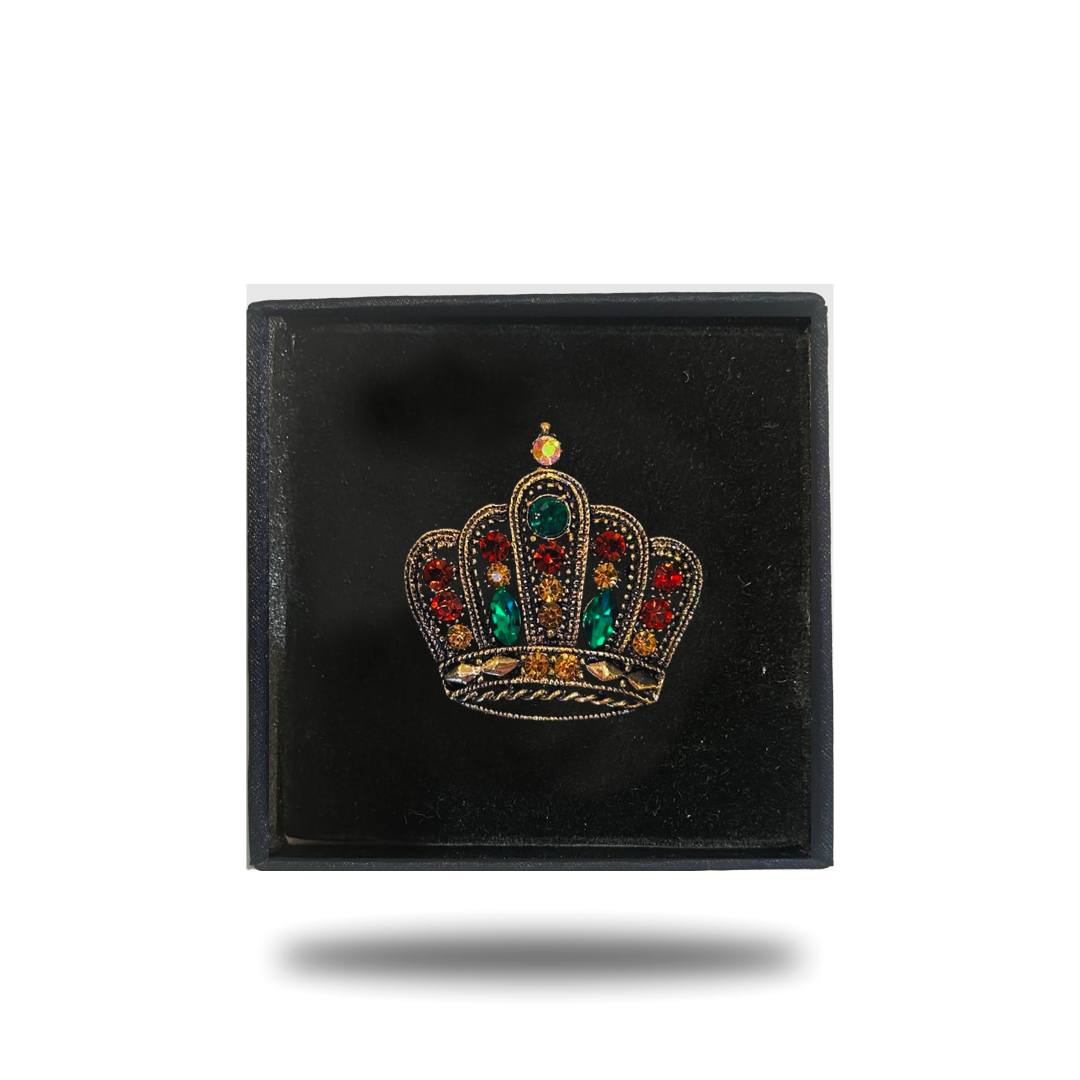 M6 Crown Crystal lapel pins