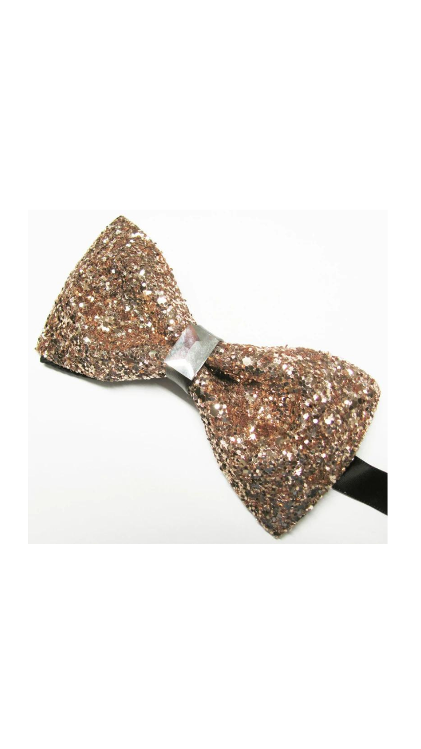 Glitter Crystal Rhinestone Tuxedo Bow tie Wedding Prom Party
