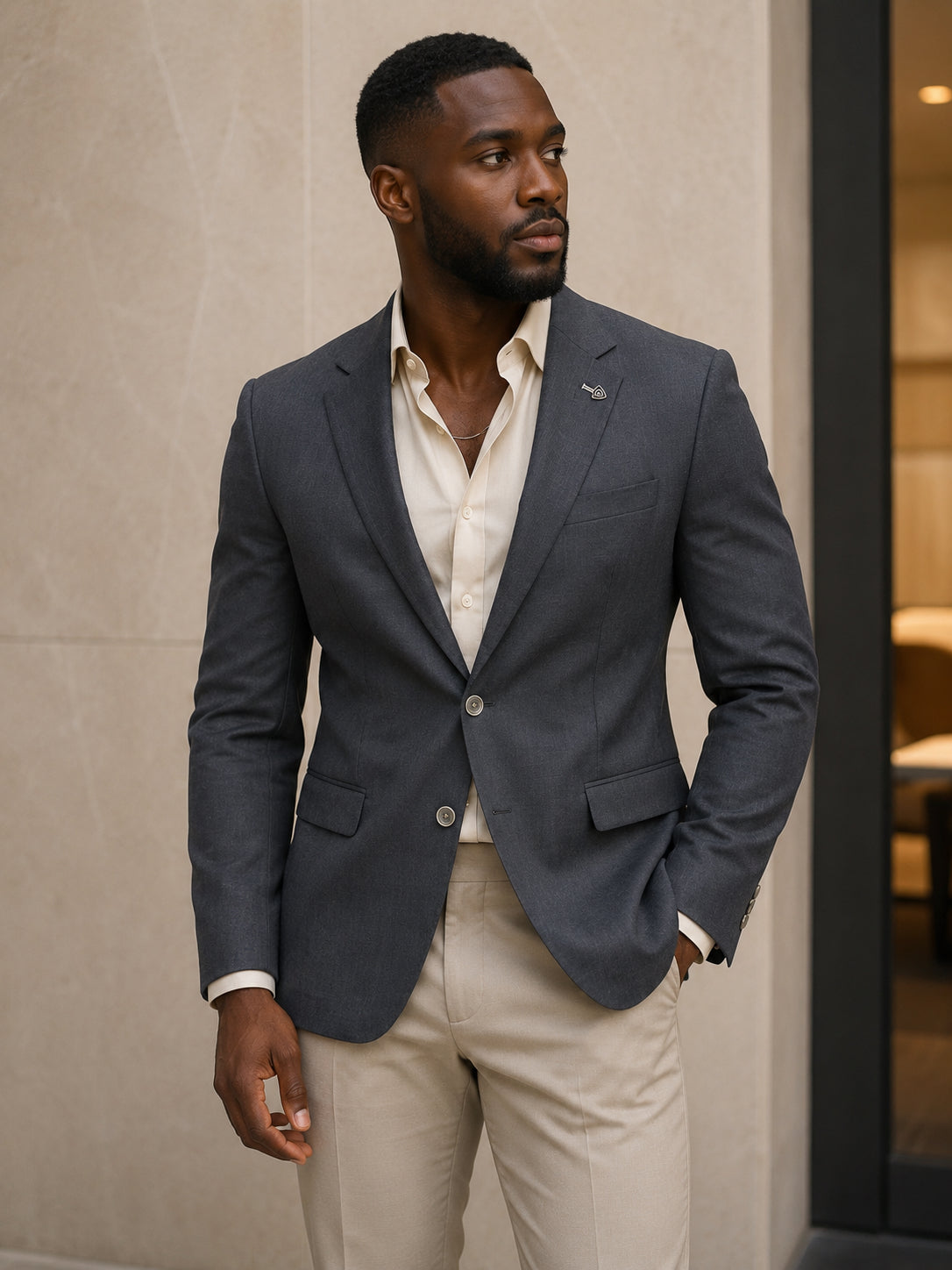 The Vercini Navy Sport Blazer
