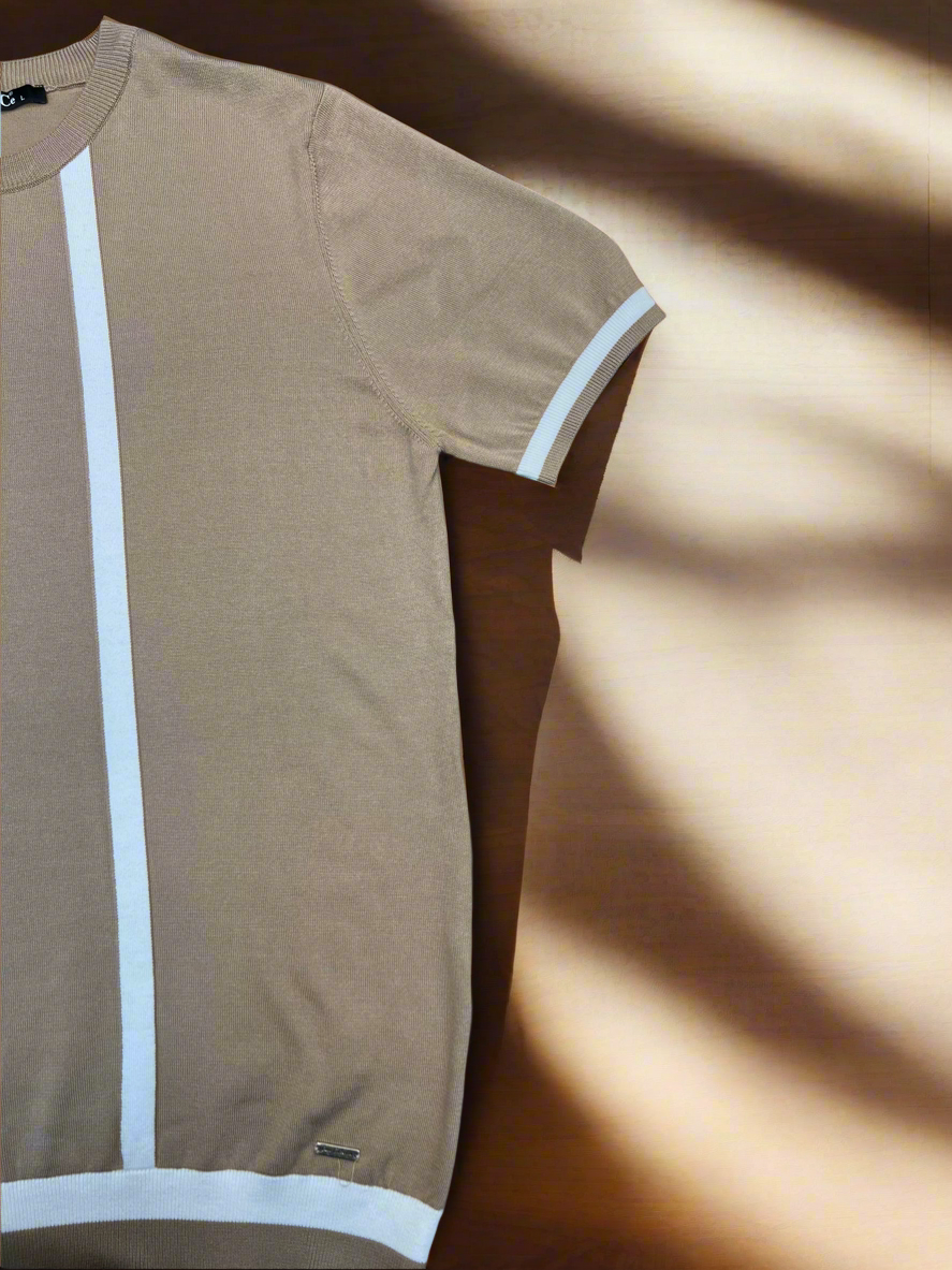 Vercini by CE&CE Striped Polo – Refined Comfort in Classic Tones