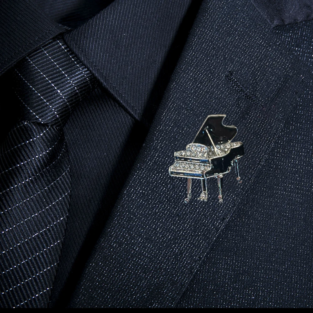 Piano Crystal lapel pins