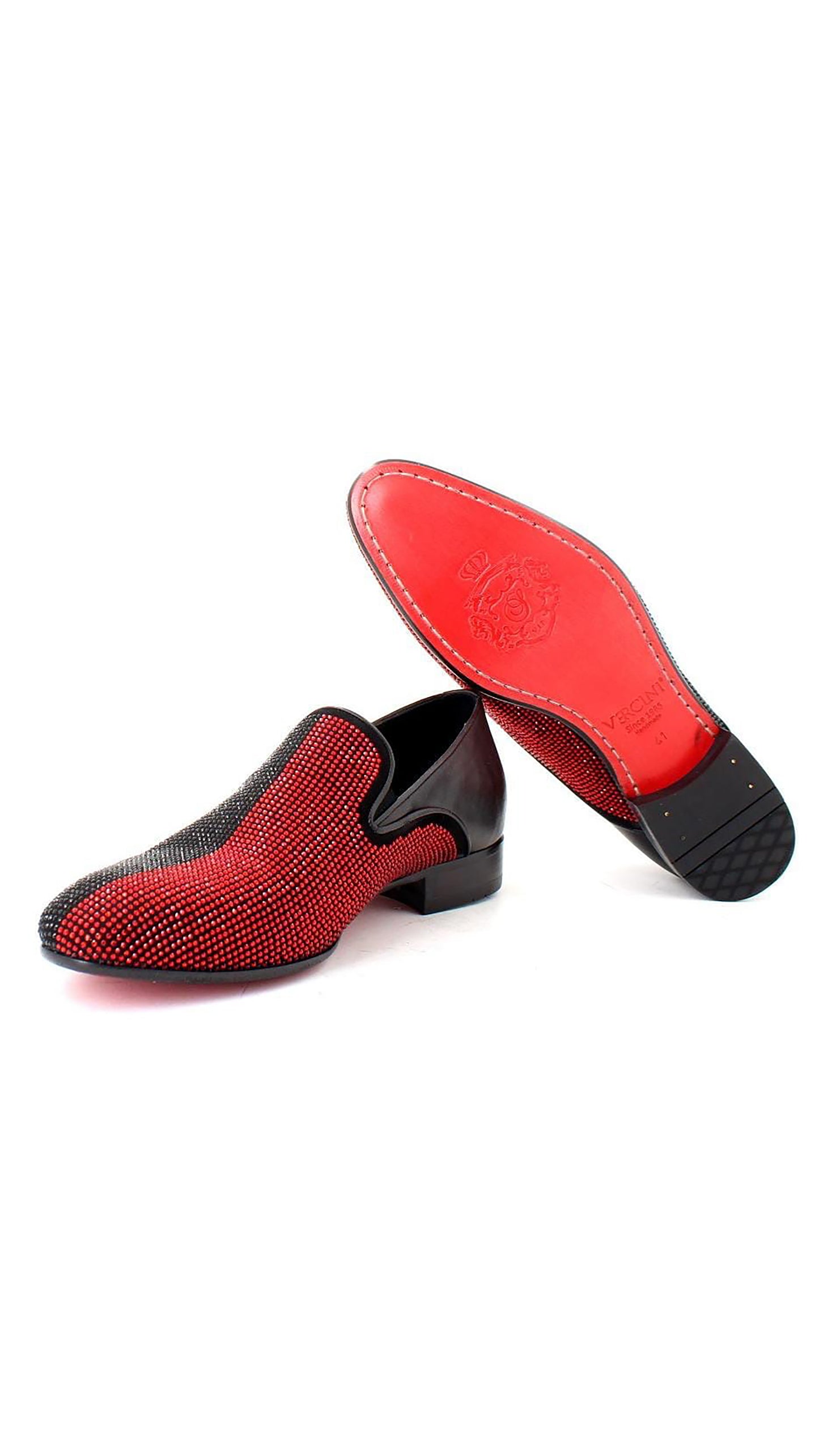 Vercini Radiant Red Accent Loafers