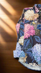 Vercini Slim Fit Long Sleeve Floral Shirt with Rhinestone Accents