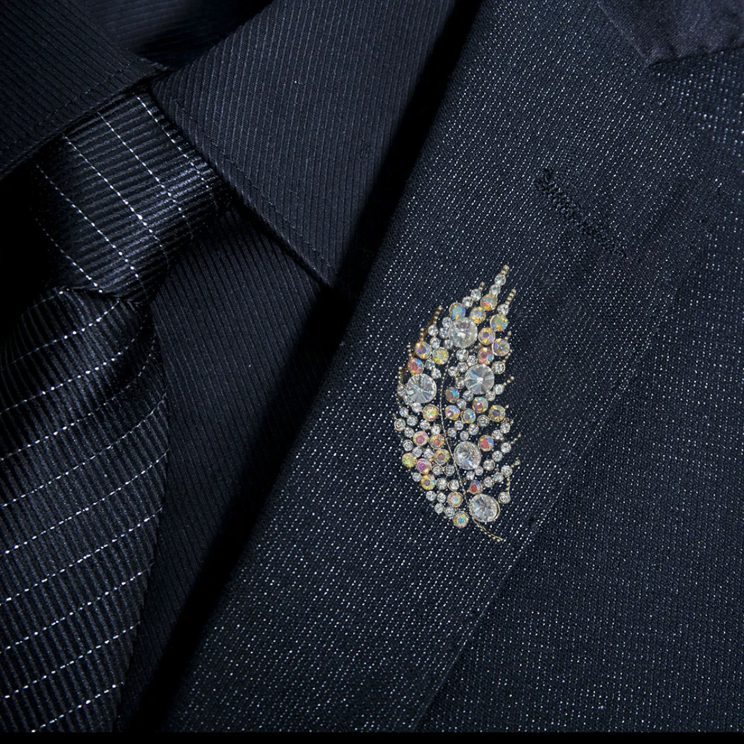 LEAF Crystal Lapel pins