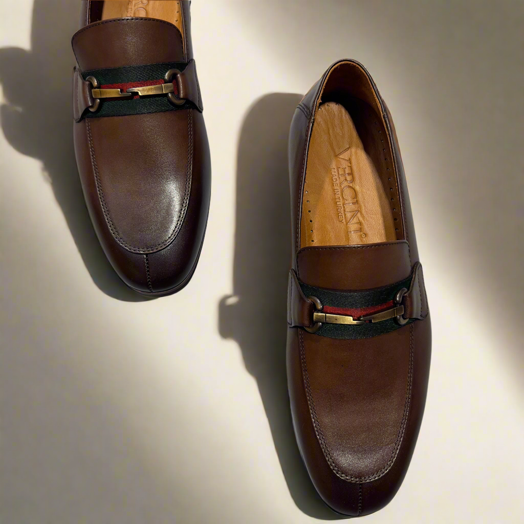 Men’s Leather Loafer with Horsebit Detail