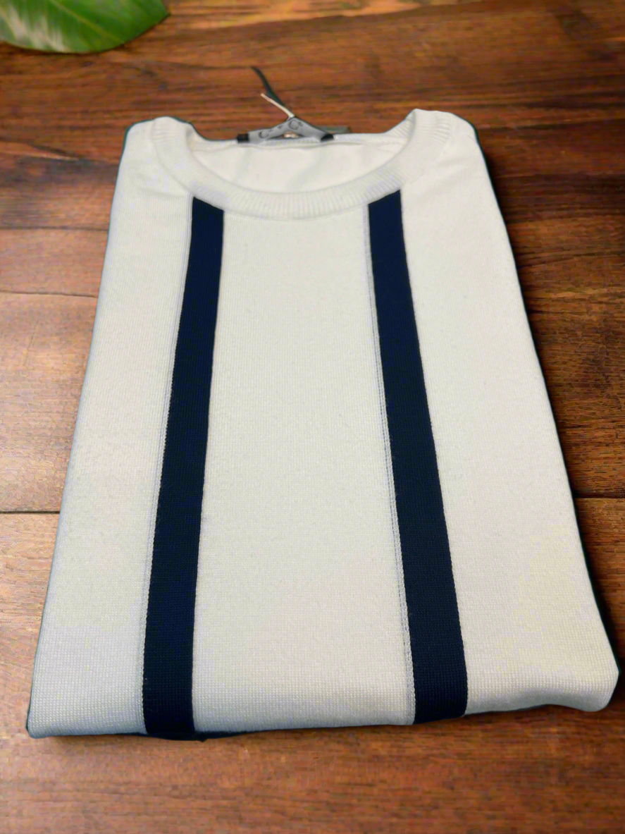 Vercini by CE&CE Striped Polo – Refined Comfort in Classic Tones