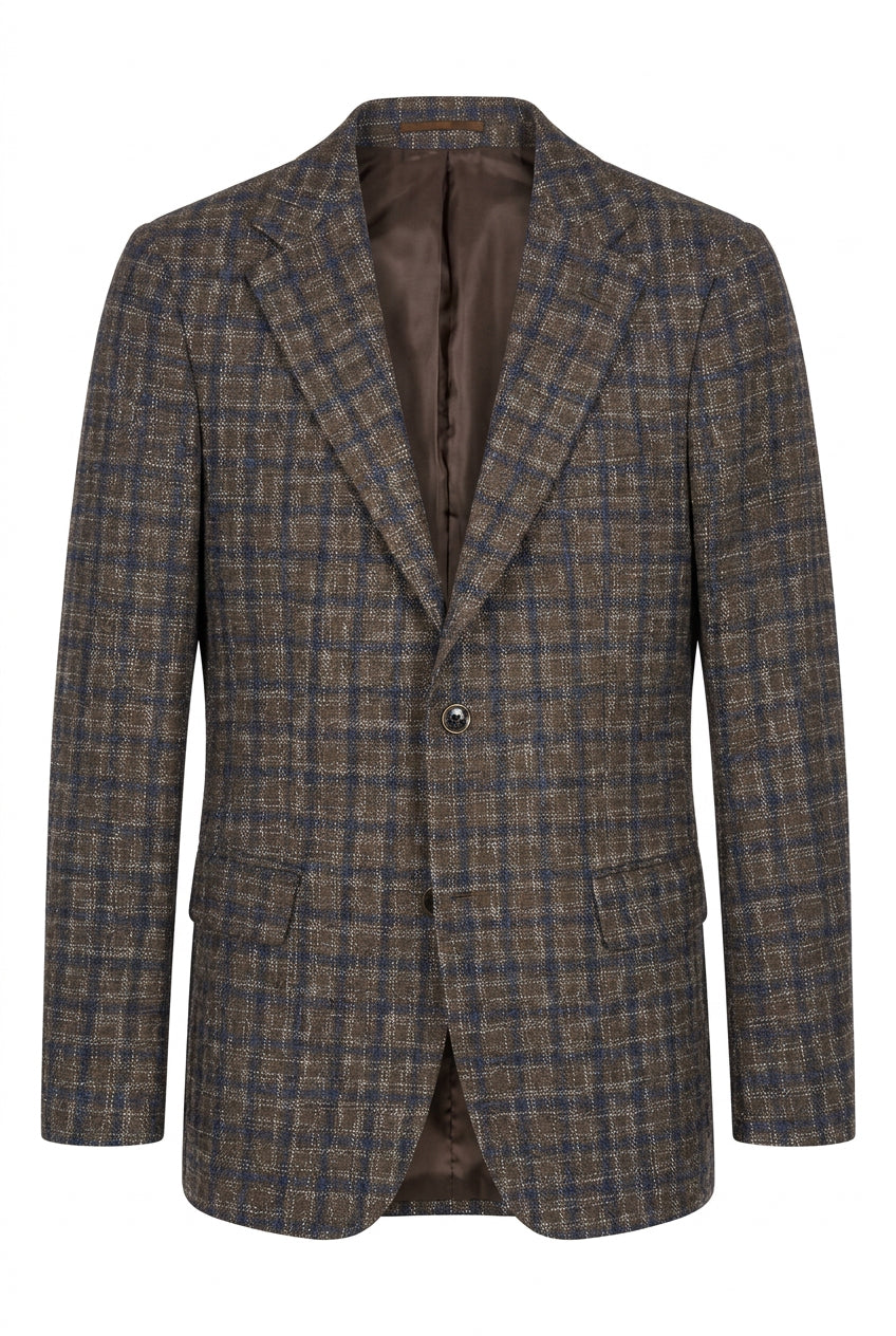 Textured Plaid Sport Coat