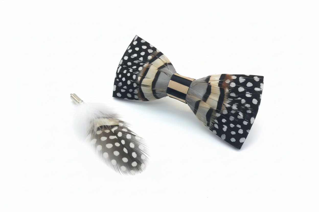 Feather Bow Ties & Pin Lapels