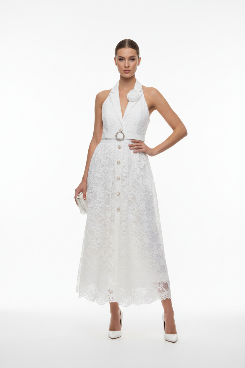 MIDI LACE WEDDING DRESS