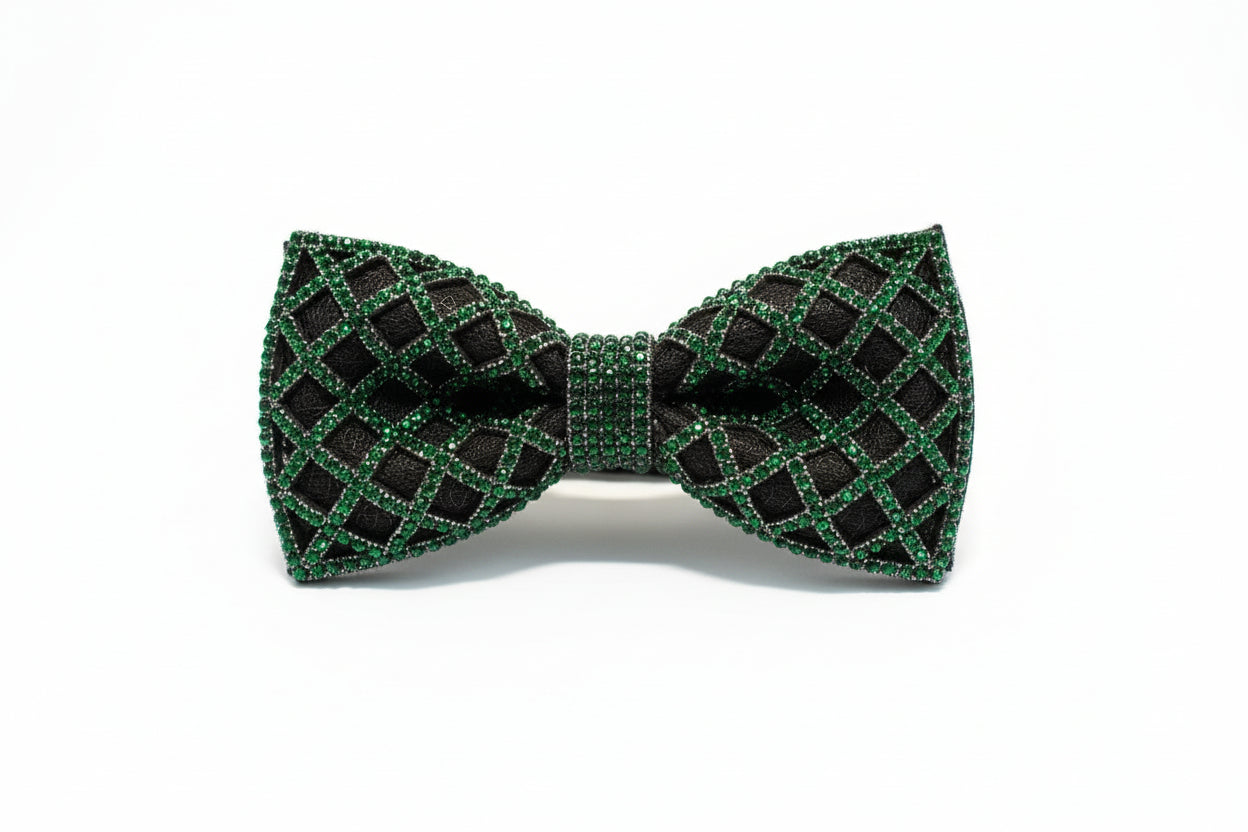 Crystal Tuxedo Bow tie