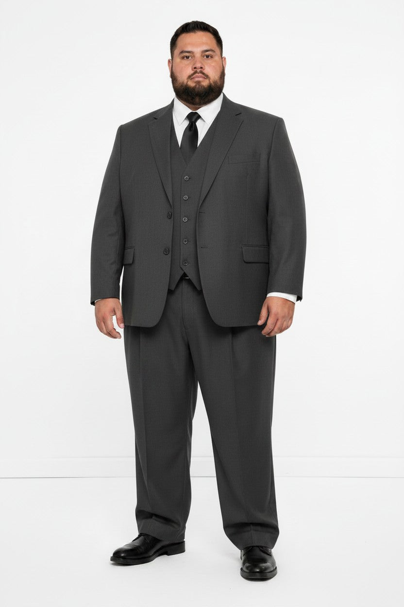 Men’s Classic Fit 3-Piece Suit – Big & Tall