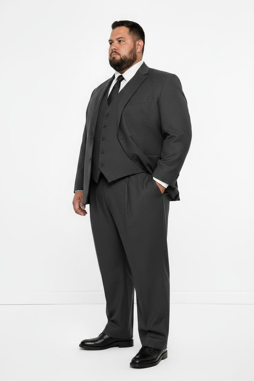 Men’s Classic Fit 3-Piece Suit – Big & Tall