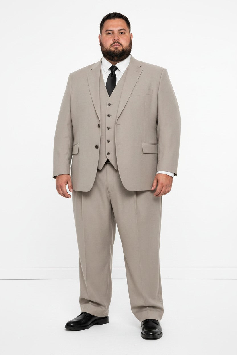 Men’s Classic Fit 3-Piece Suit – Big & Tall