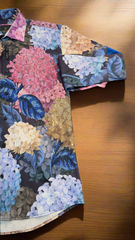 Vercini Slim Fit Long Sleeve Floral Shirt with Rhinestone Accents