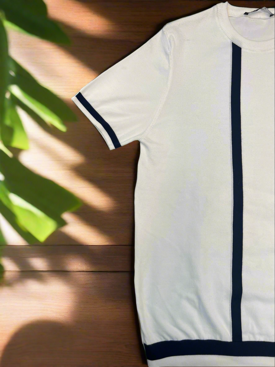 Vercini by CE&CE Striped Polo – Refined Comfort in Classic Tones