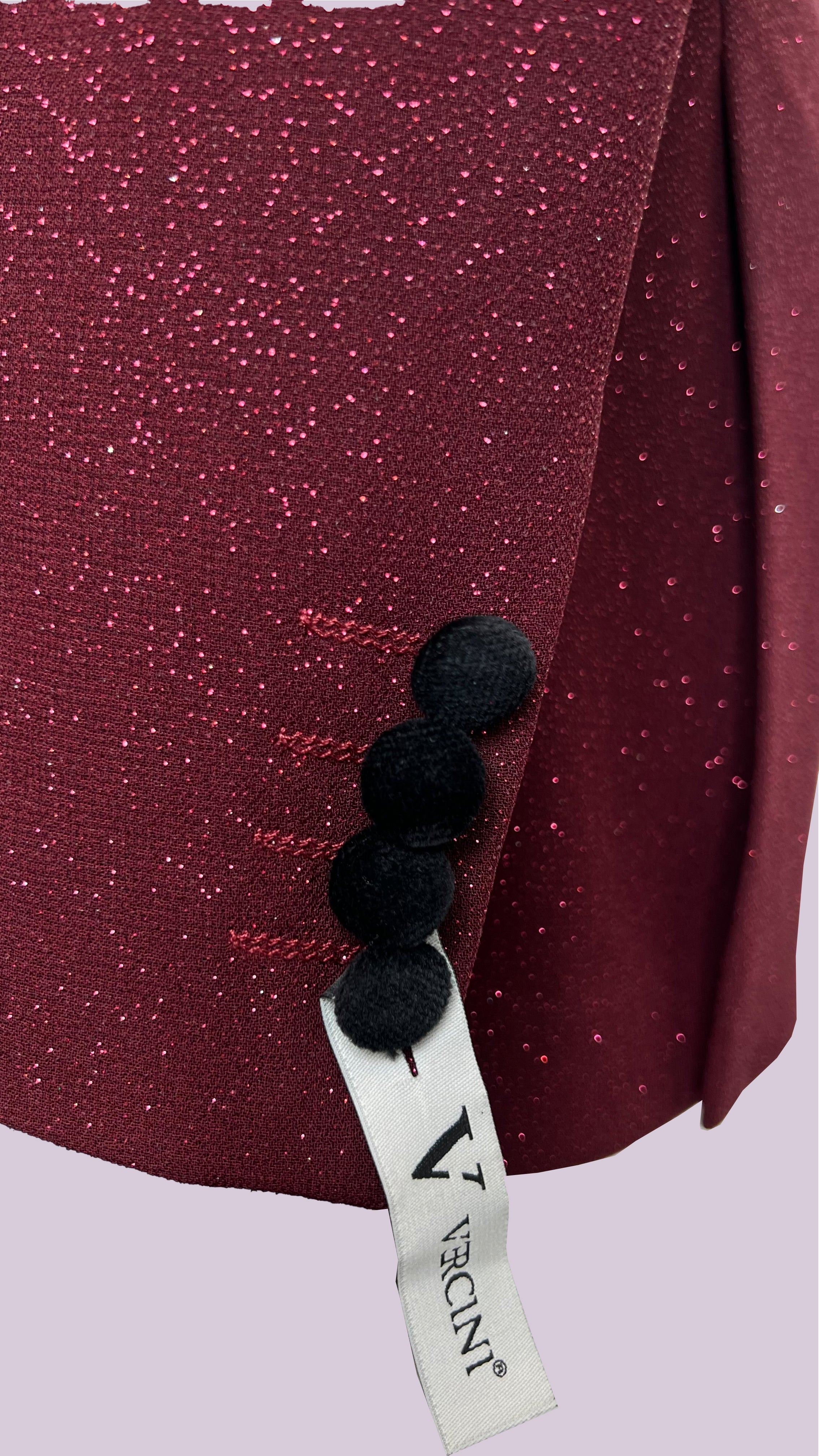 Opulent Red Velvet-Trim Tuxedo Blazer