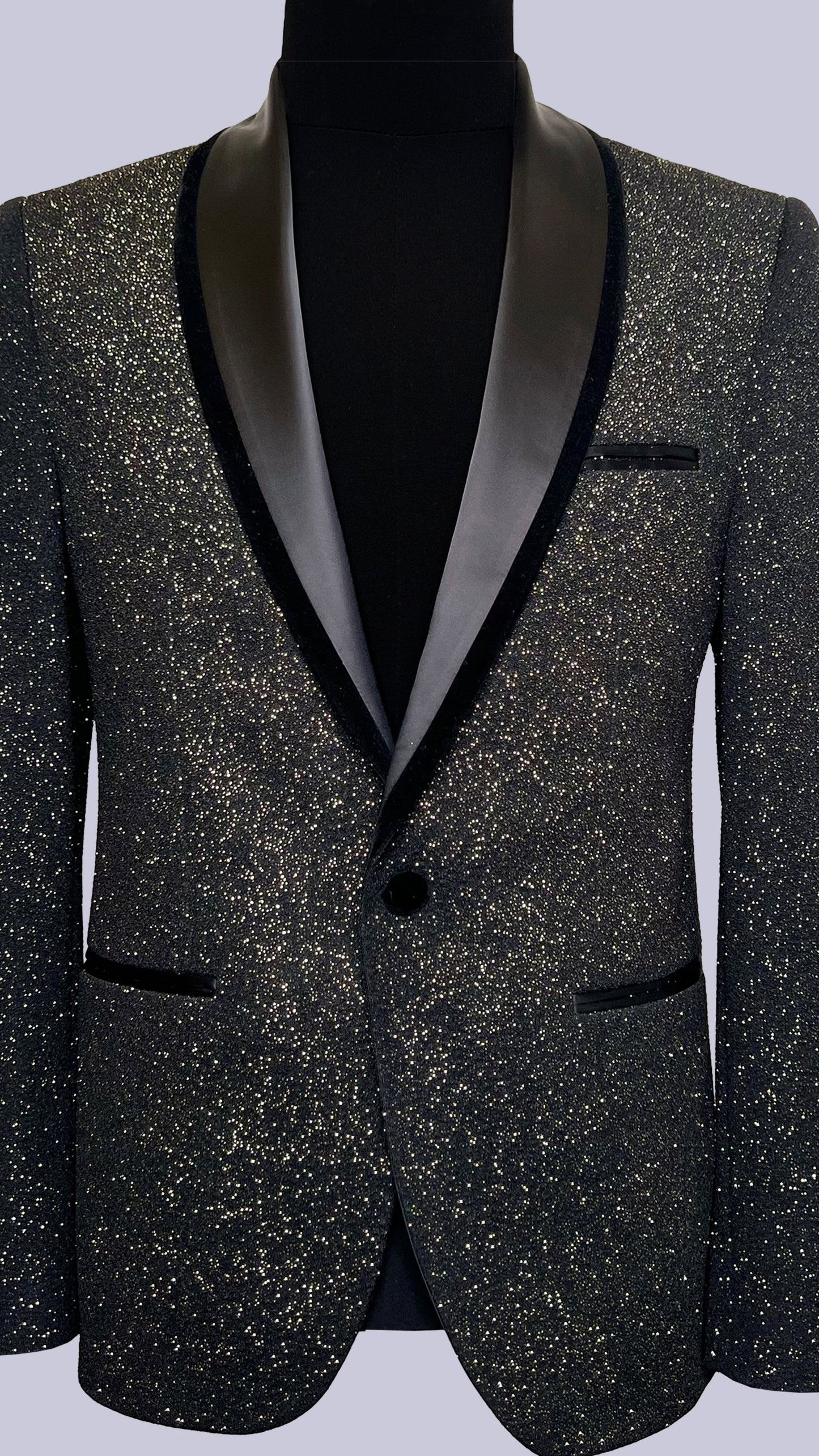 Men's Glittered Tuxedo Blazer by Vercini