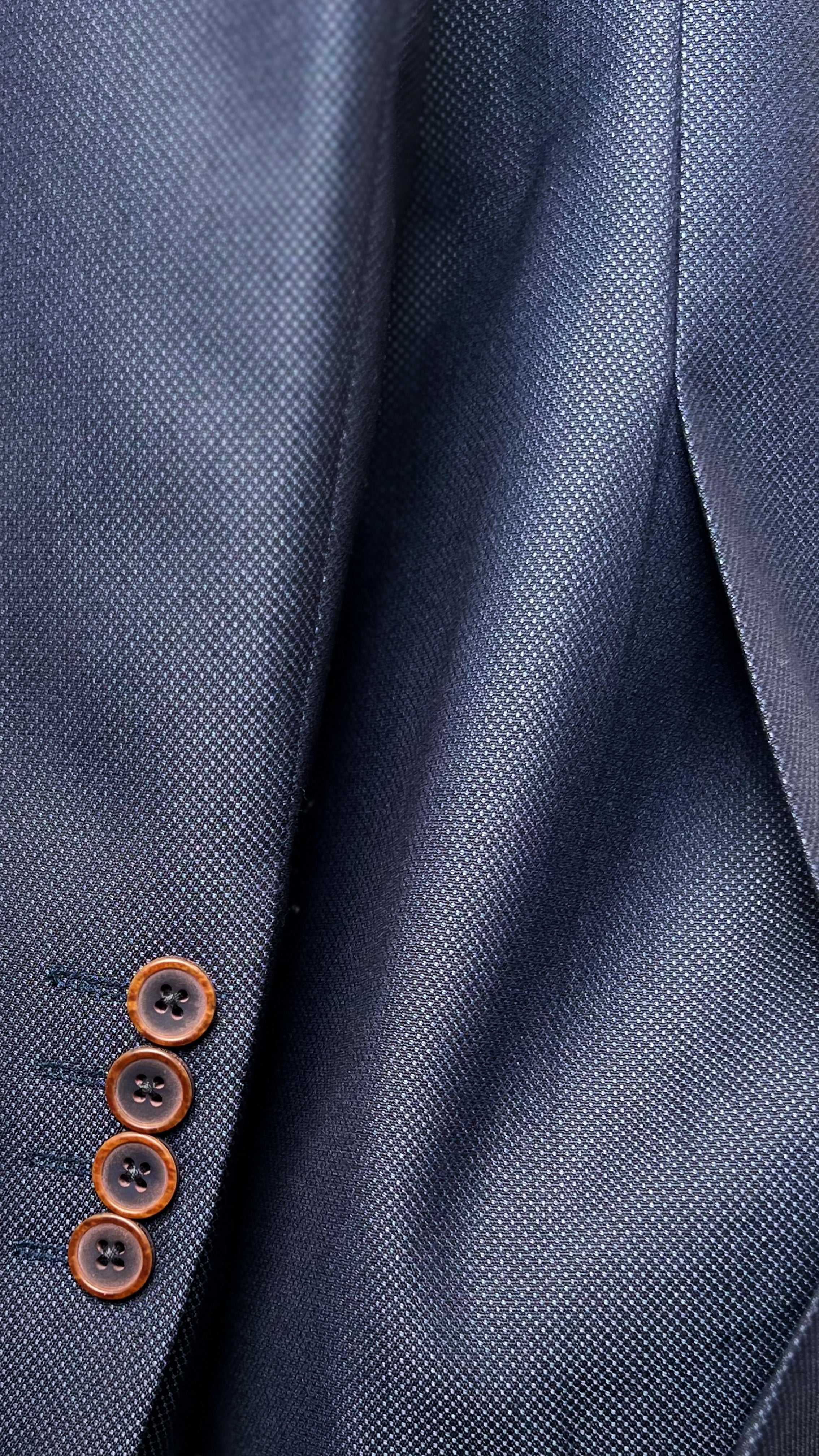 Vercini Men's Three-Piece Suit with Reversible Vest - Navy Blue