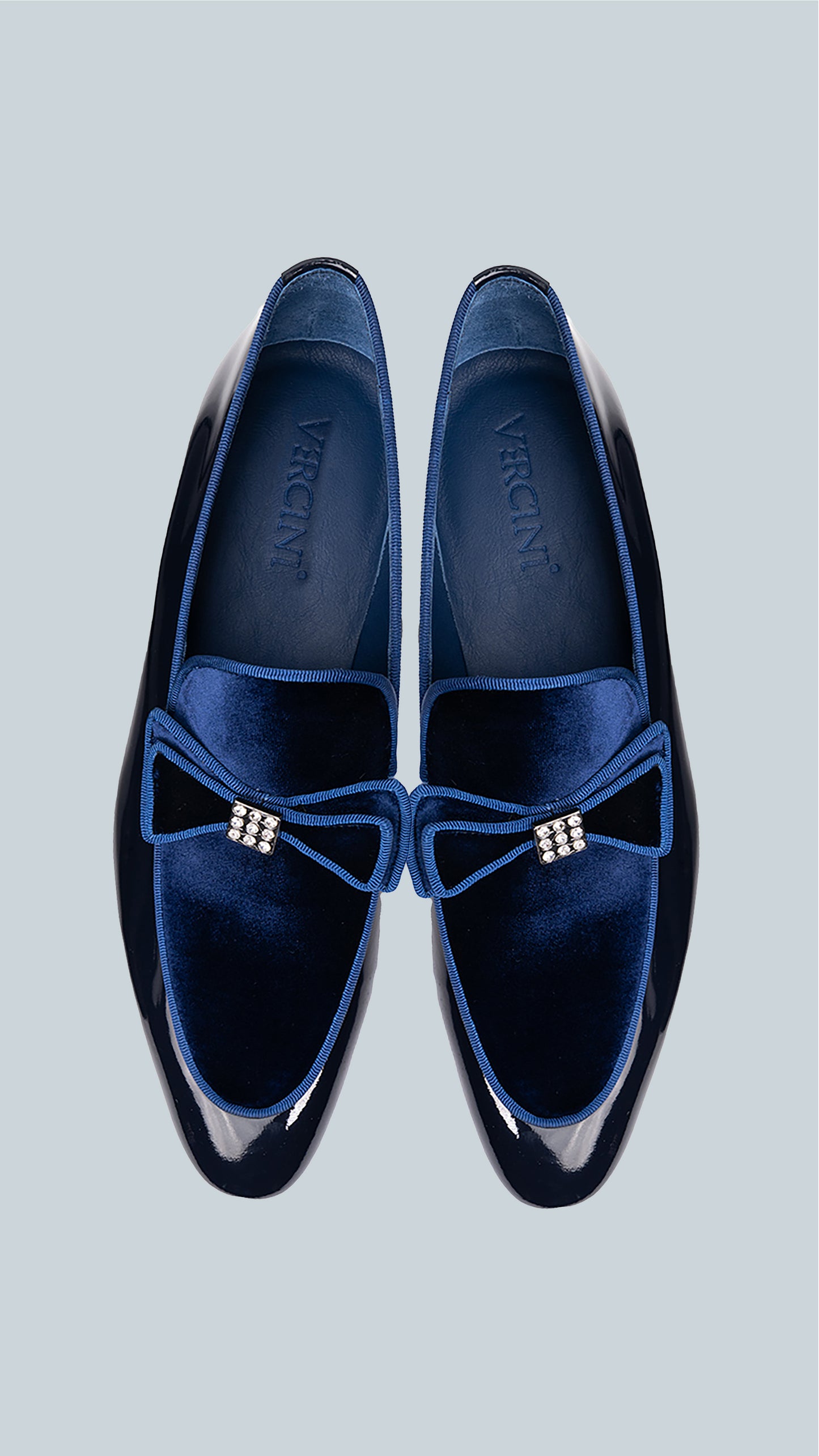 Navy blue shoe velvet SHOES Shoe Collection Vercini