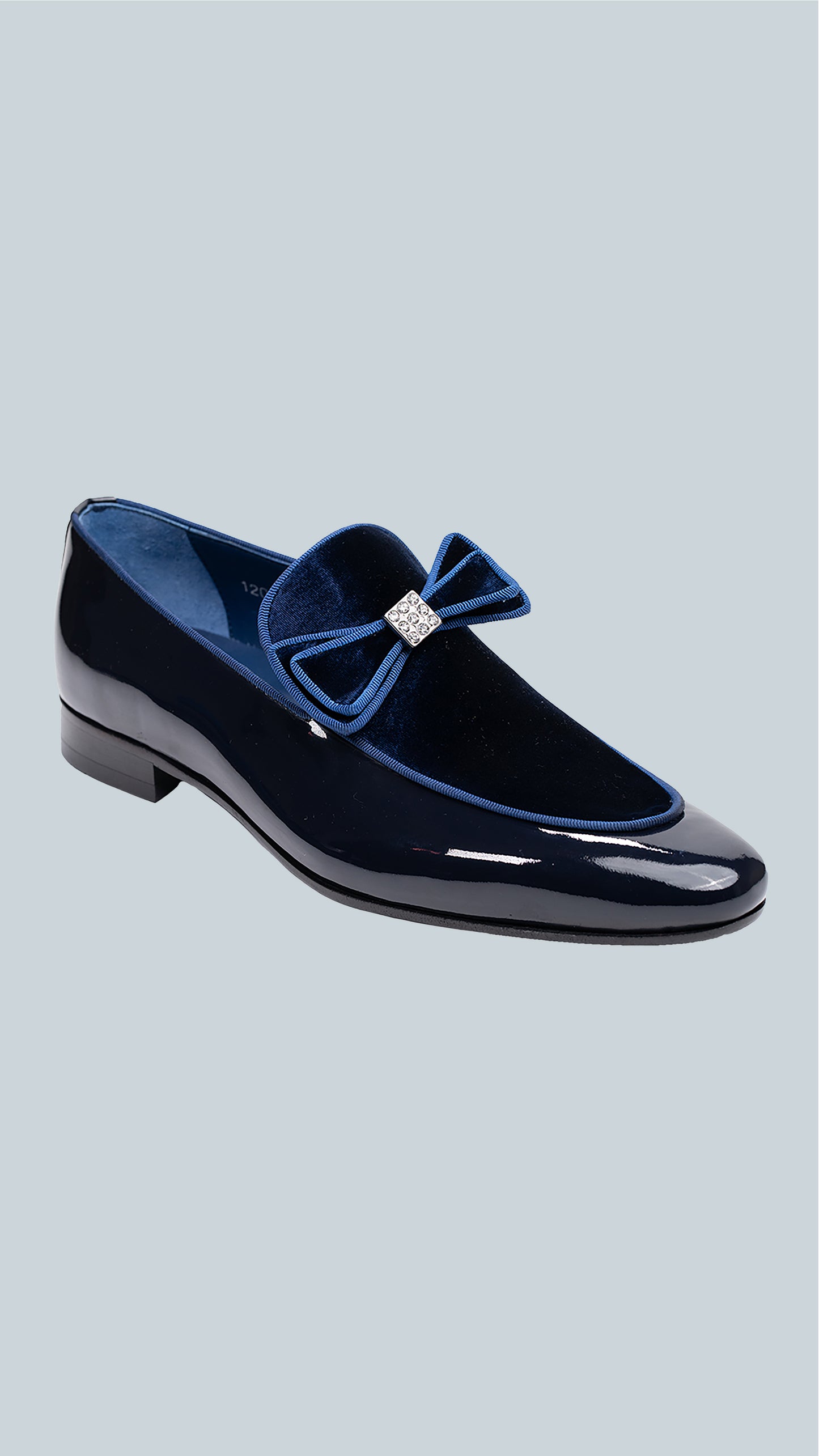 Navy blue shoe velvet