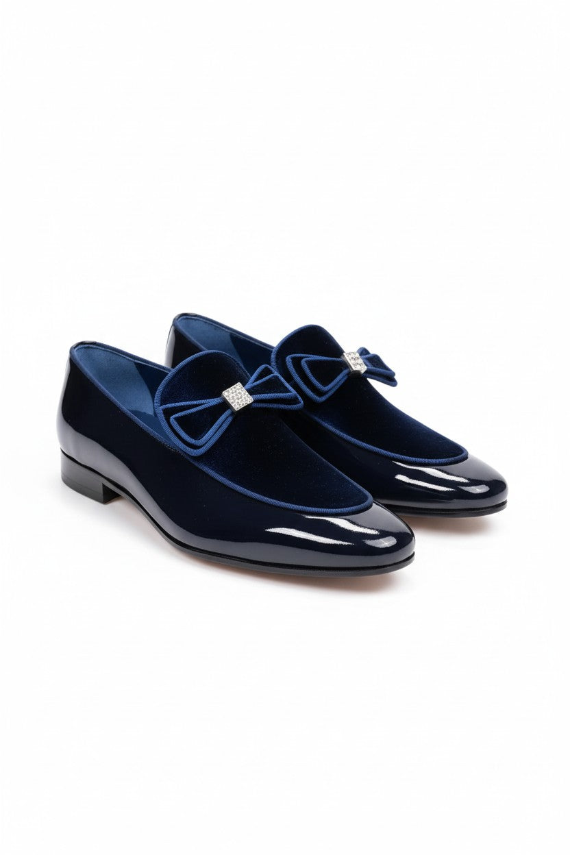 Navy blue shoe velvet