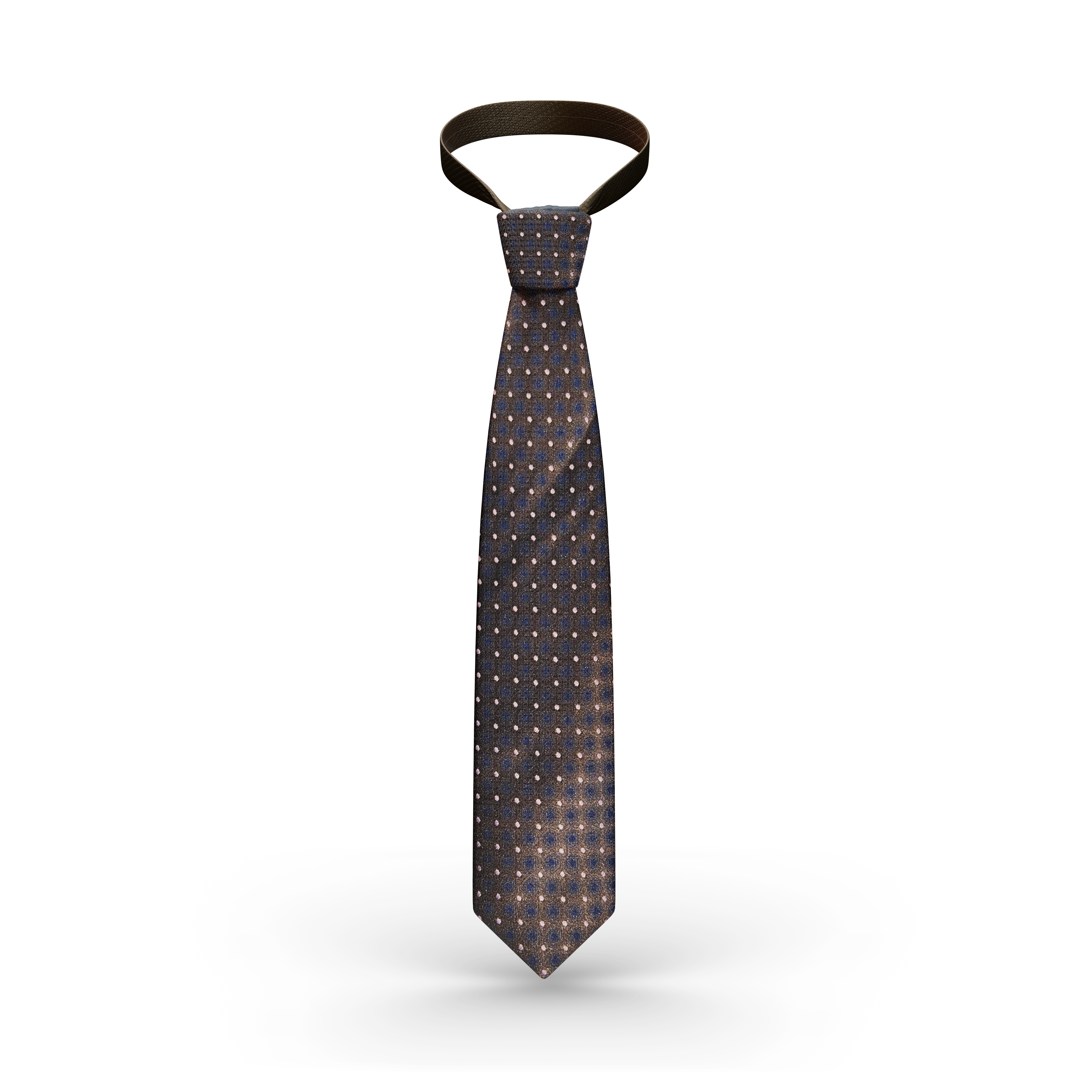 Vercini Necktie " Brown " pink dots pattern TIES Ph accessories Vercini