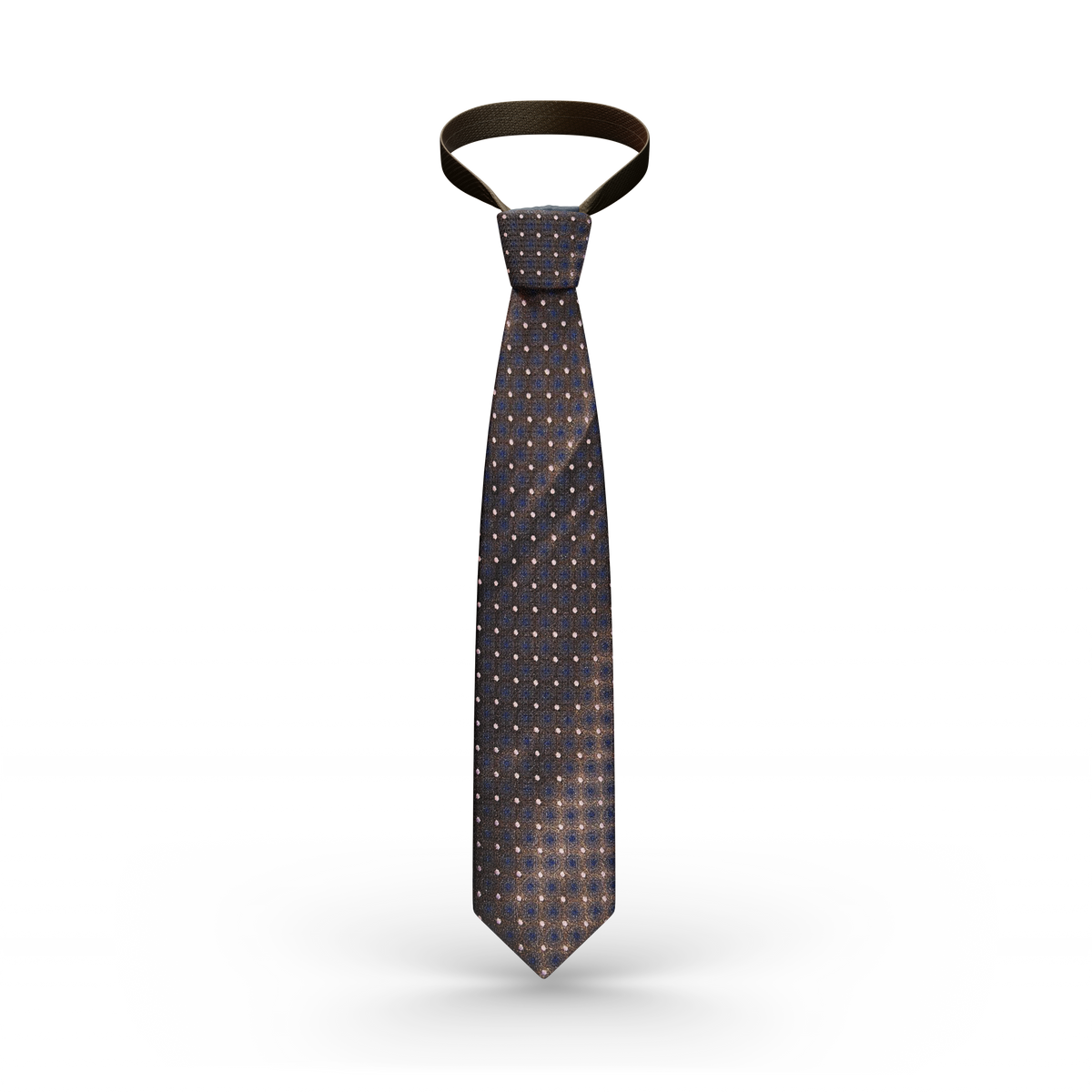 Vercini Necktie " Brown " pink dots pattern TIES Ph accessories Vercini