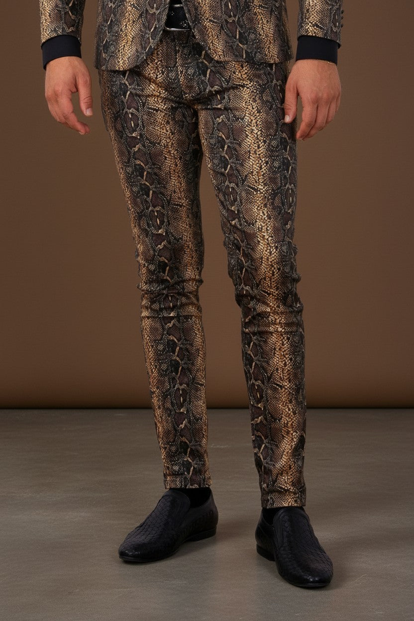 Mondo's Leopard Print Slim Fit Pants