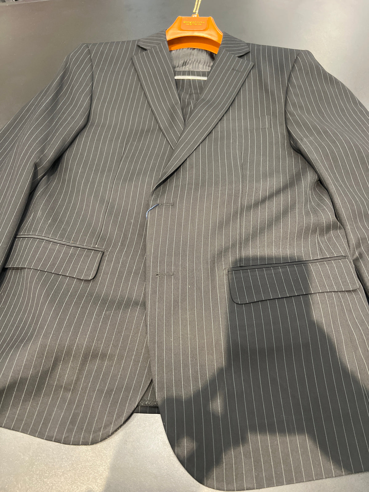 Men’s Black Pinstripe Suit