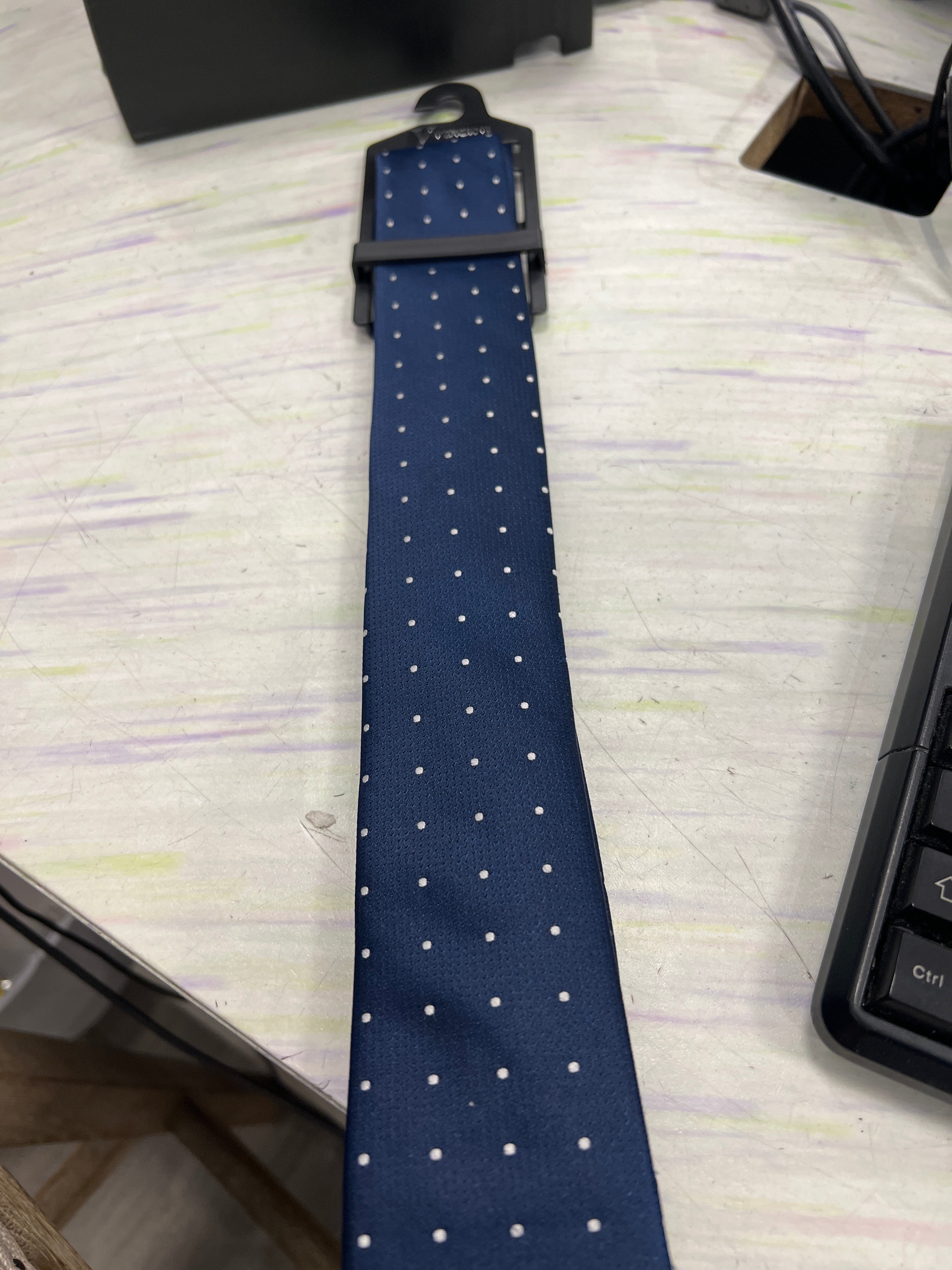 Black Vercini Ties with white circle