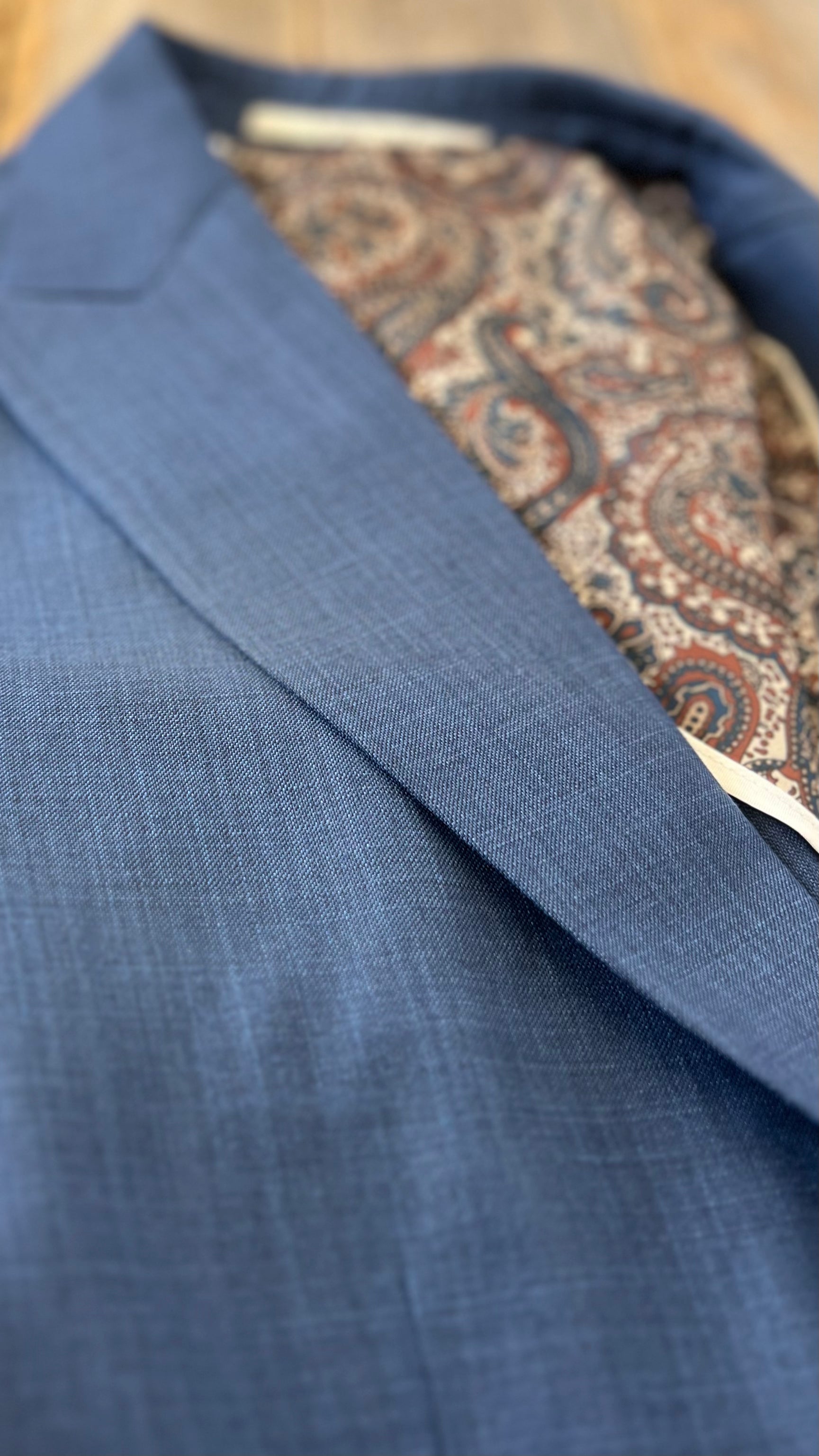 Vercini Classic Blue Textured Slim Fit Two-Piece Suit