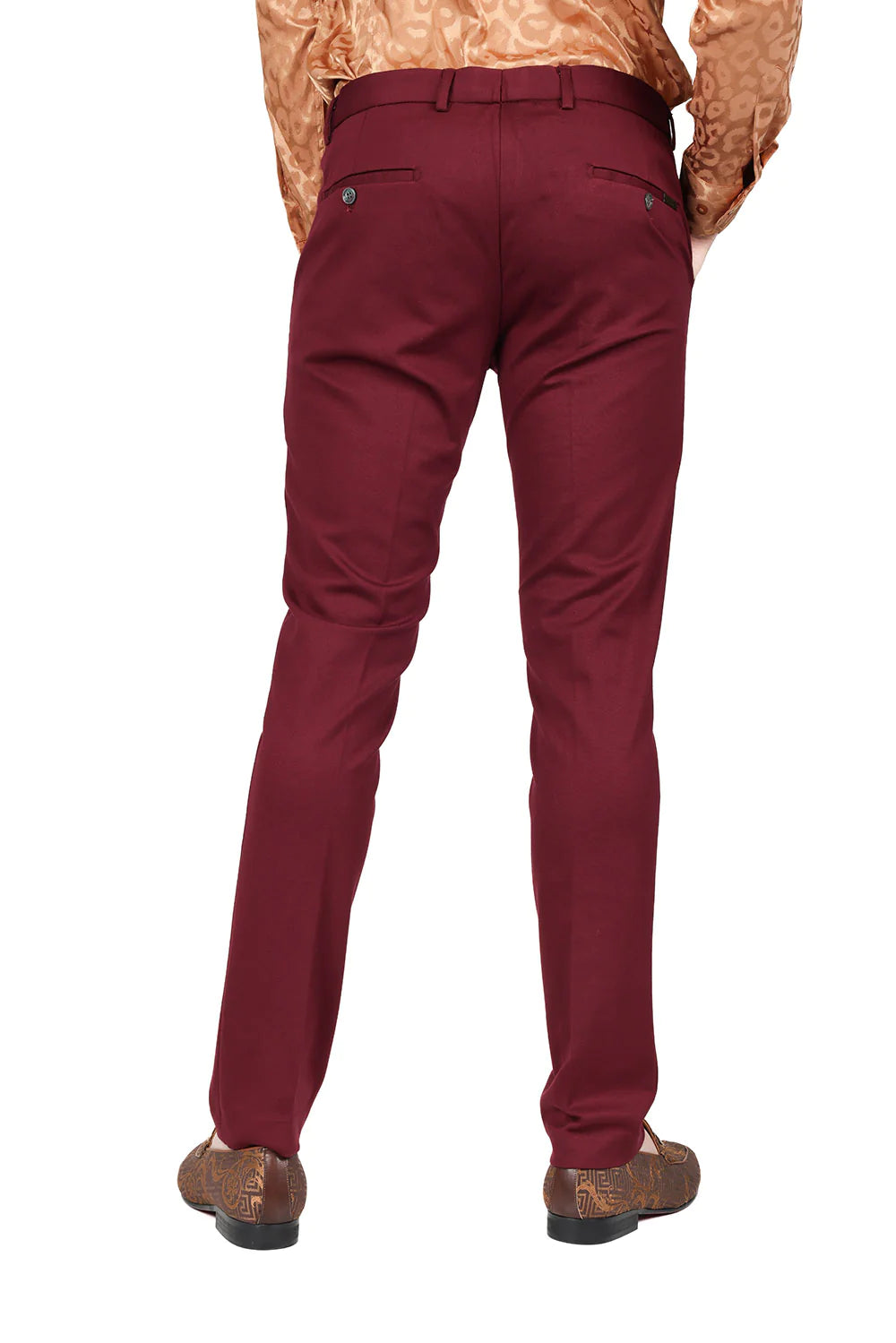 Barabas Men's Solid Color Basic Essential Chino Dress Pants