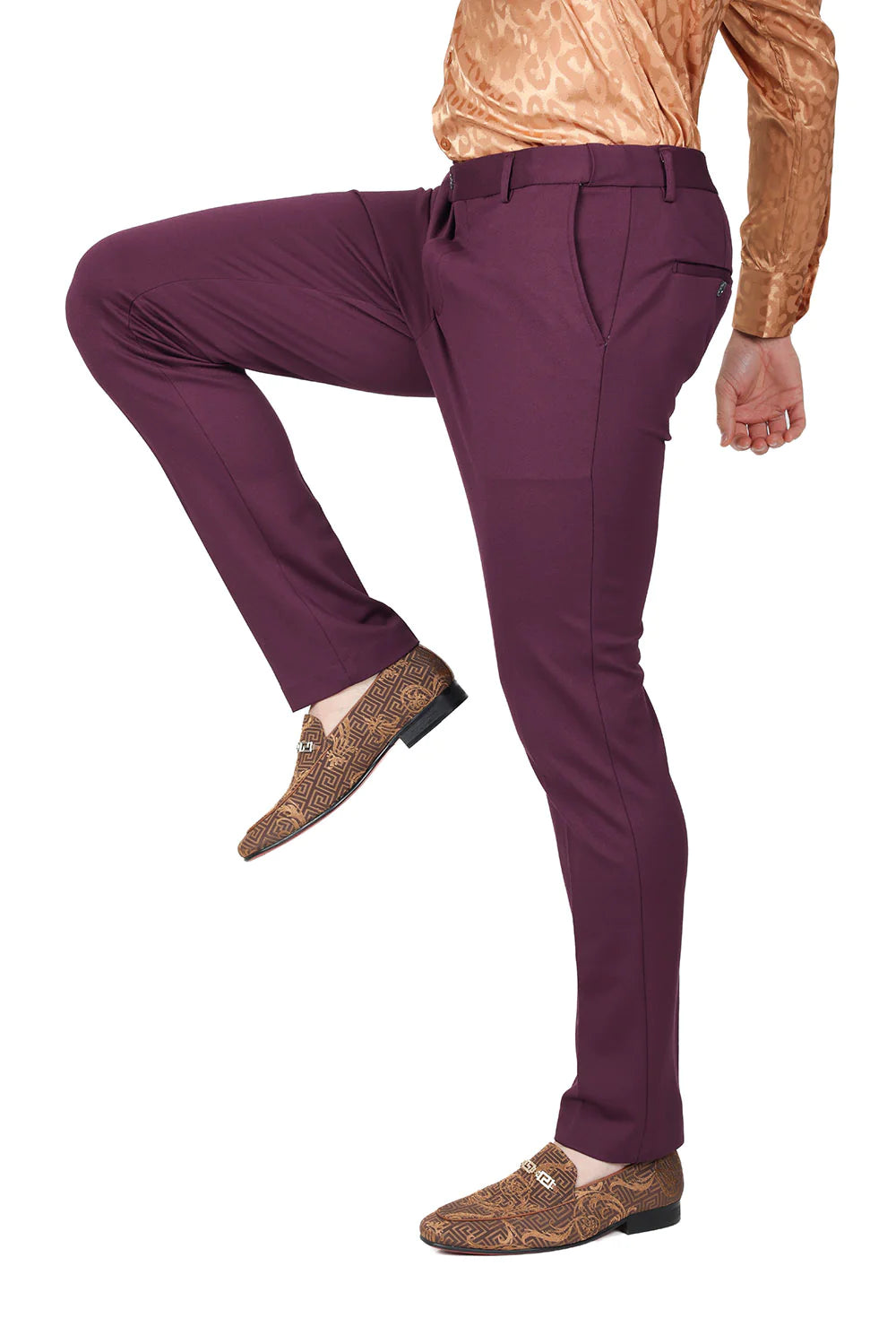 Barabas Men's Solid Color Basic Essential Chino Dress Pants
