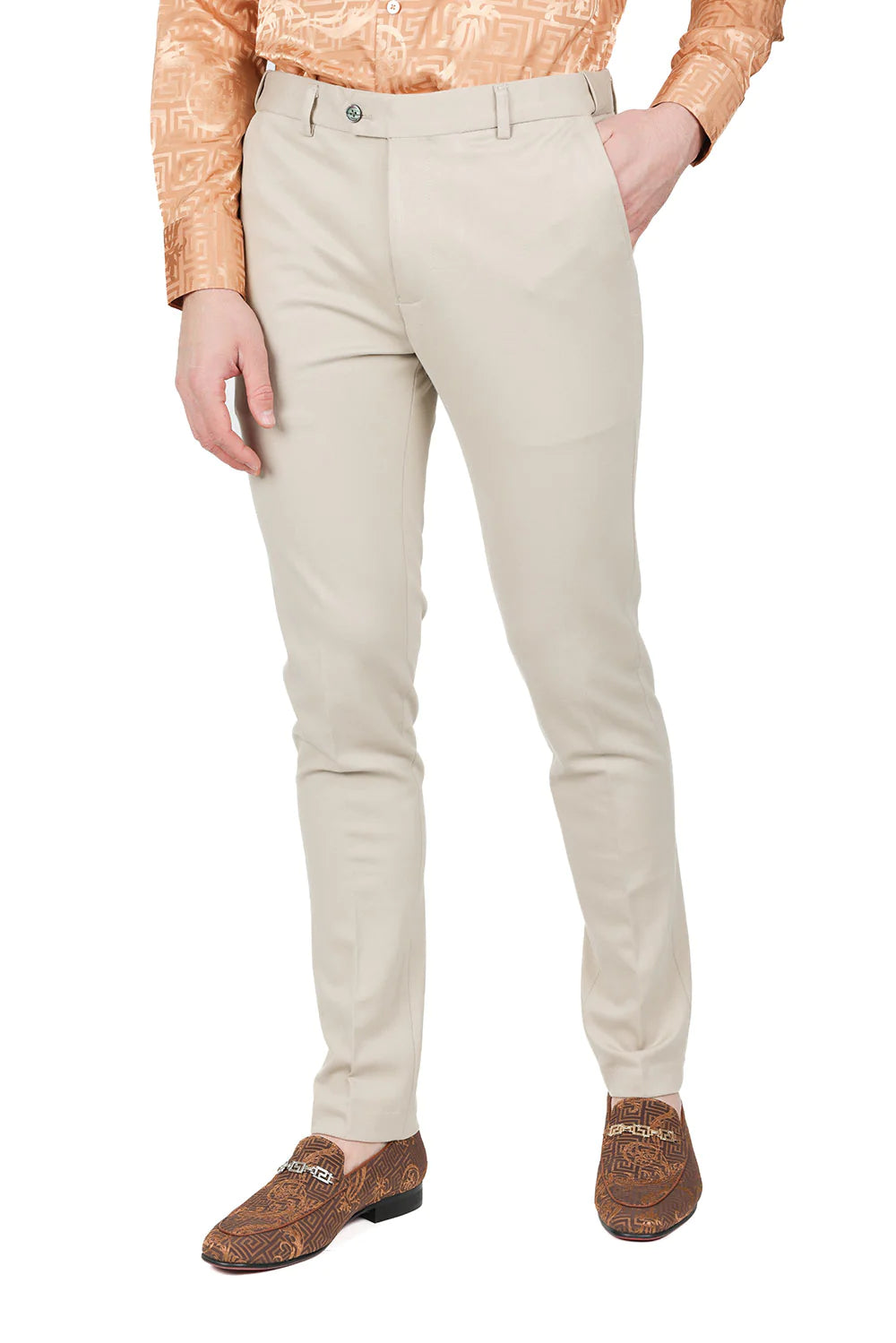 Men's Solid Color Basic Essential Chino Dress Pants