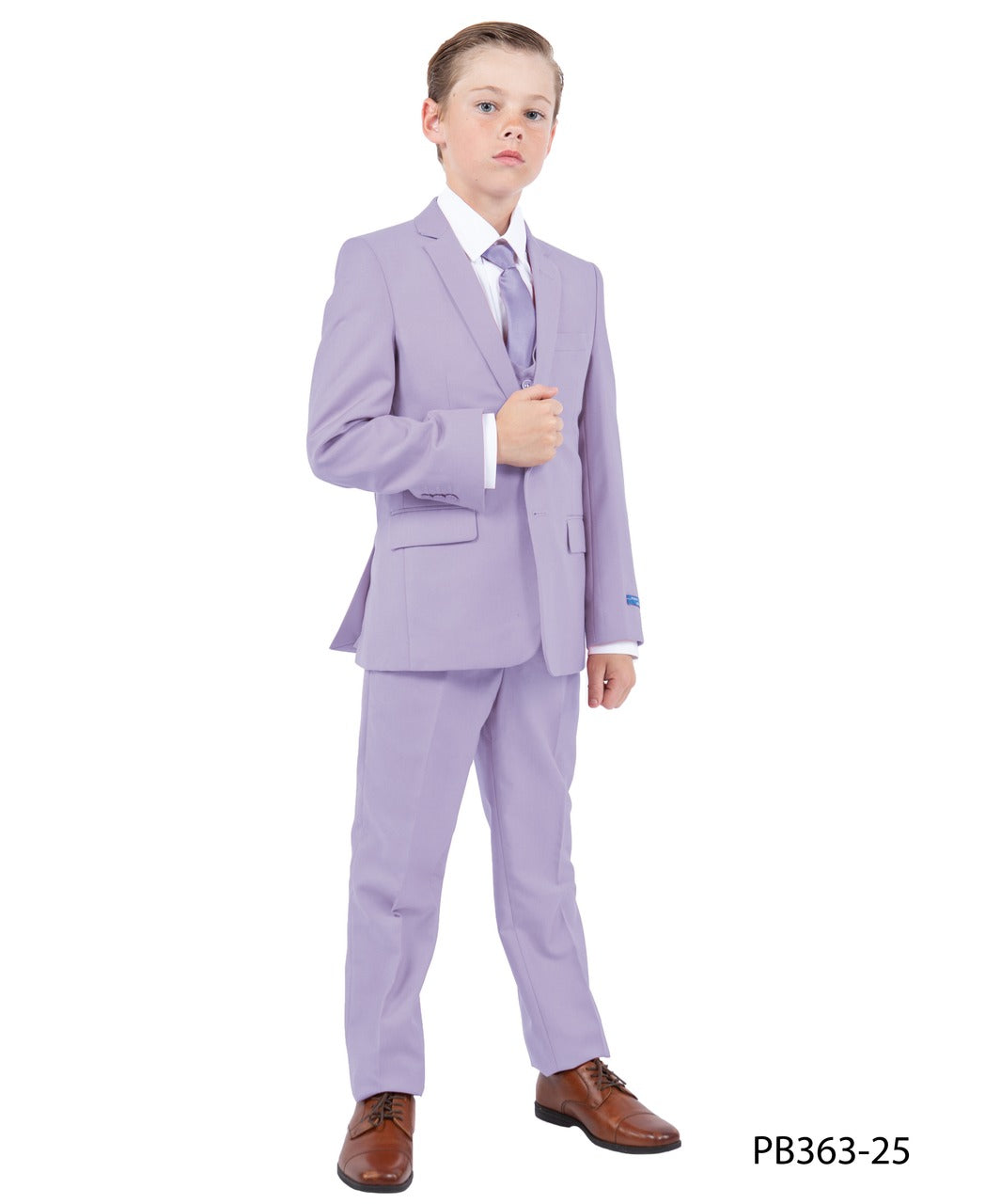 Lavender Elegance Kids 5-Piece Suit – Sophisticated Style for Young Gentlemen