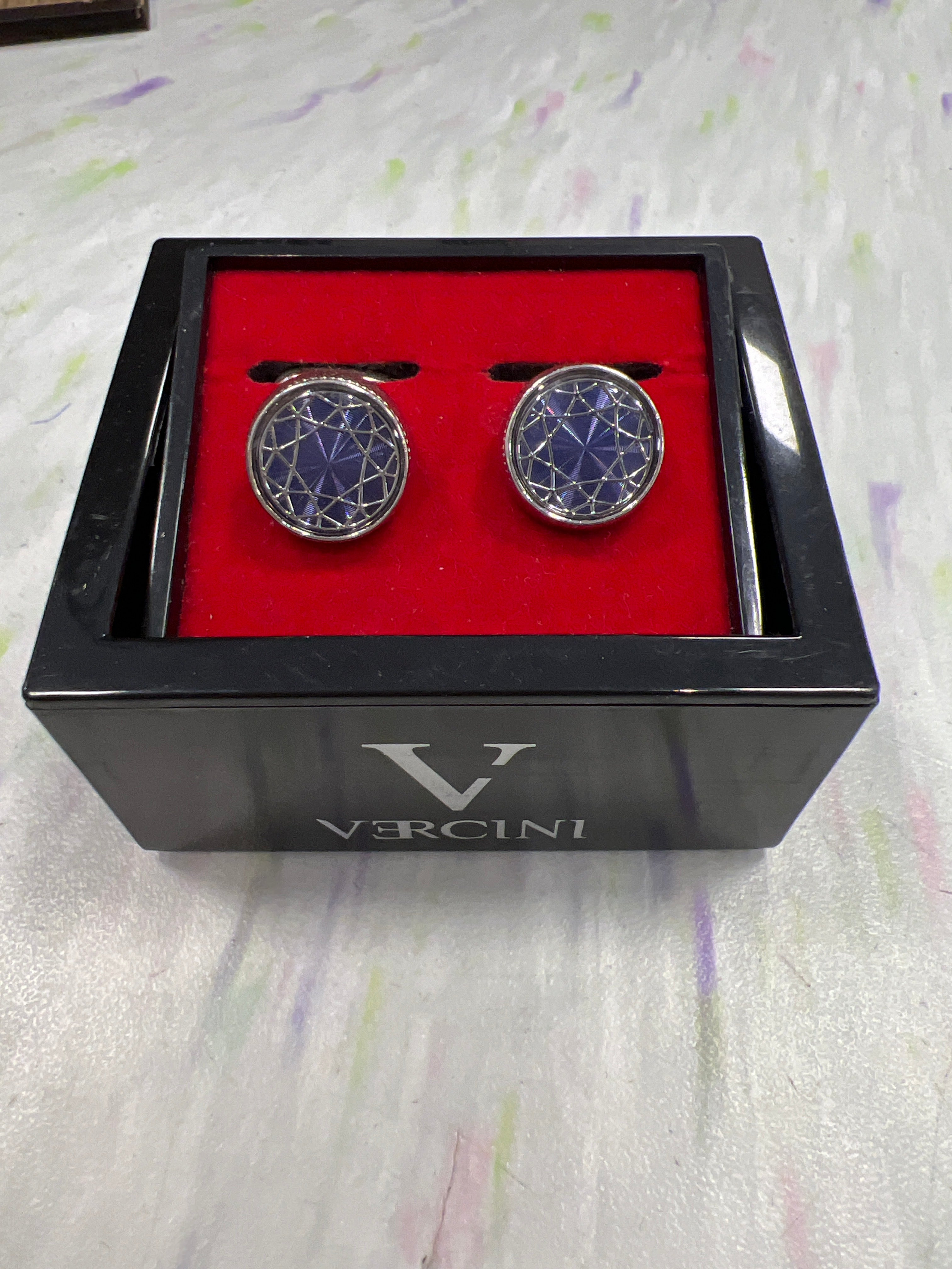 Vercini Geometric Lattice Cufflinks -