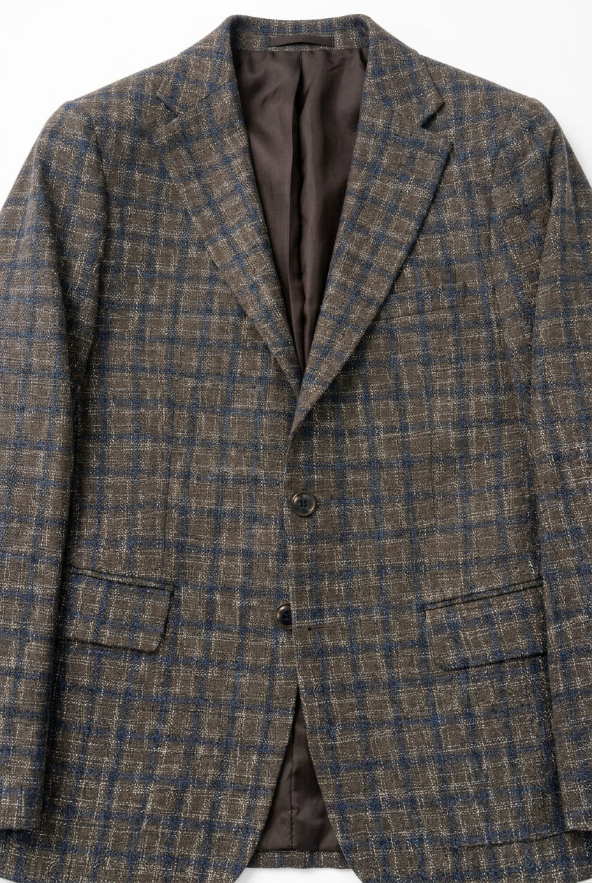 Textured Plaid Sport Coat
