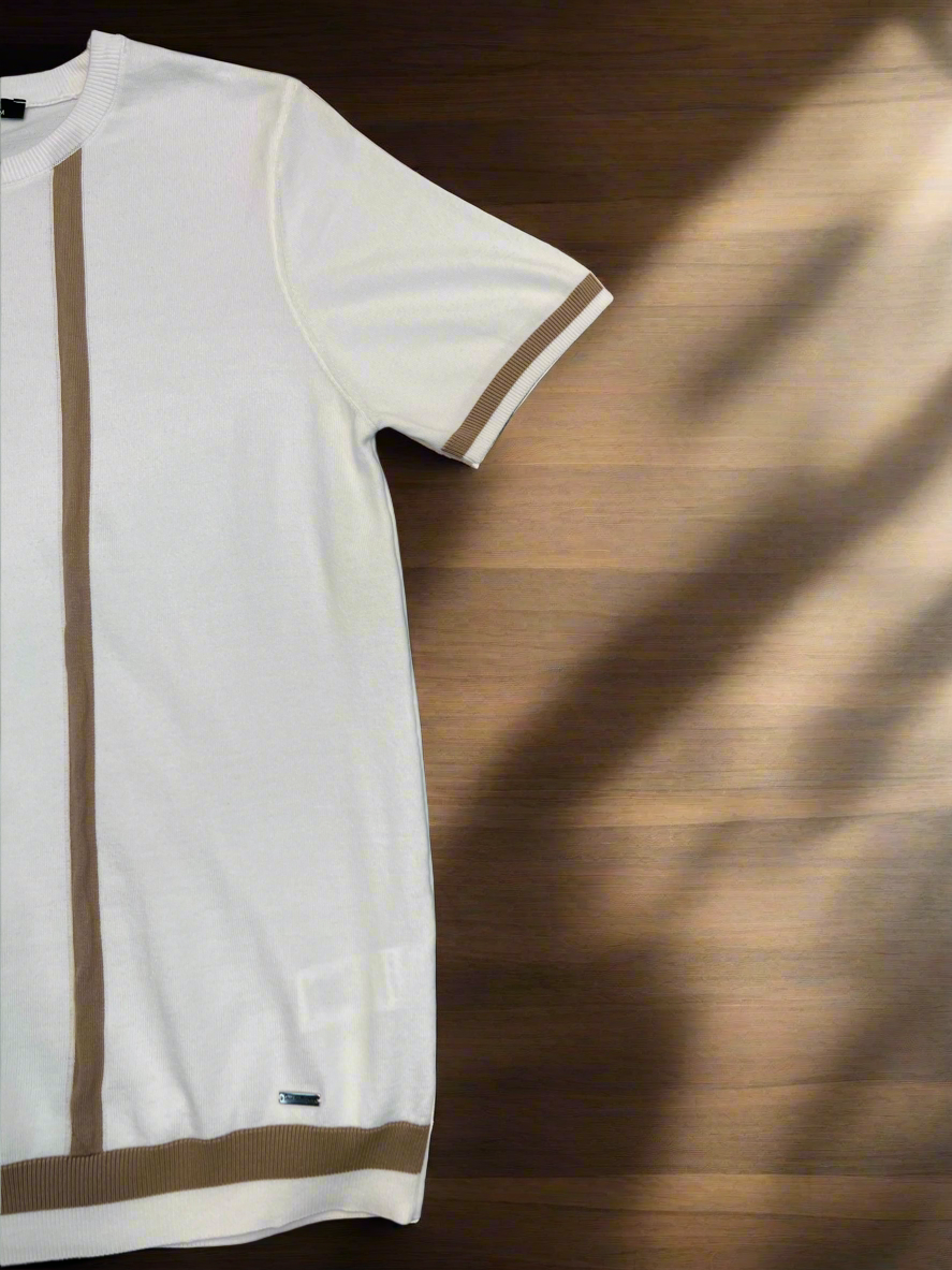 Vercini by CE&CE Striped Polo – Refined Comfort in Classic Tones