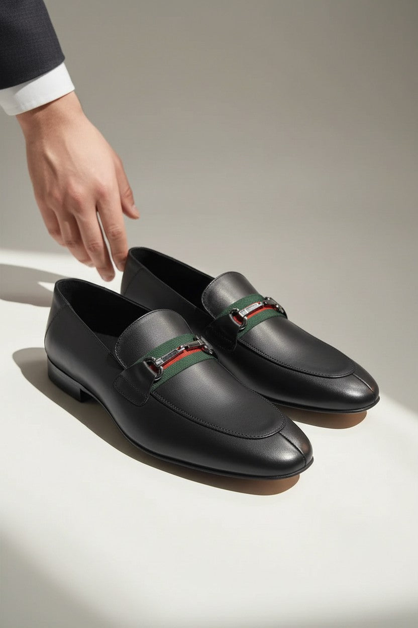 Men’s Leather Loafer with Horsebit Detail