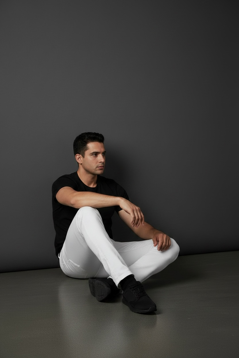 Premium Stretch Cotton Pants – Available in Black, White, Navy & Gold
