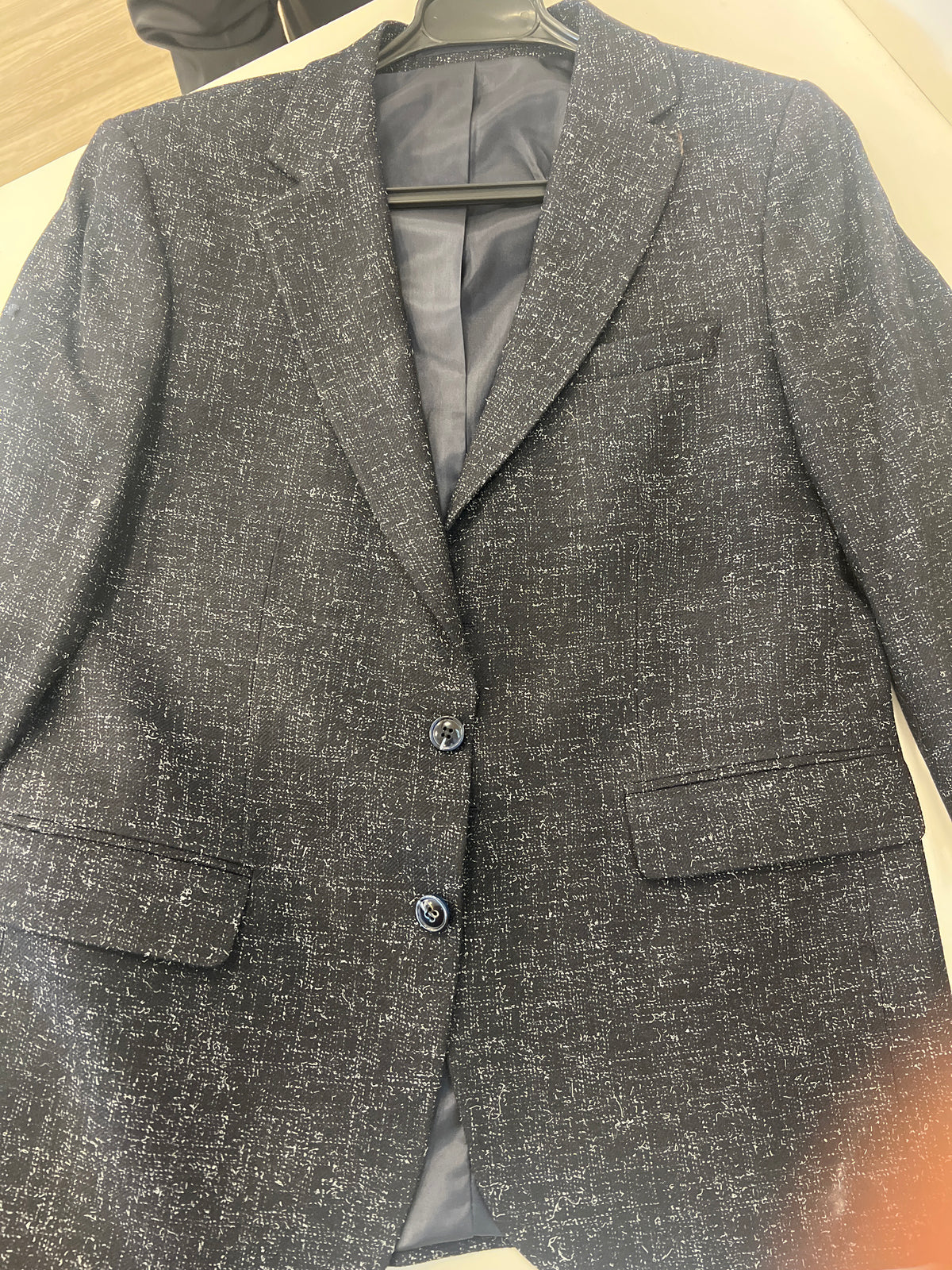 Men’s Textured Notch-Lapel Blazer