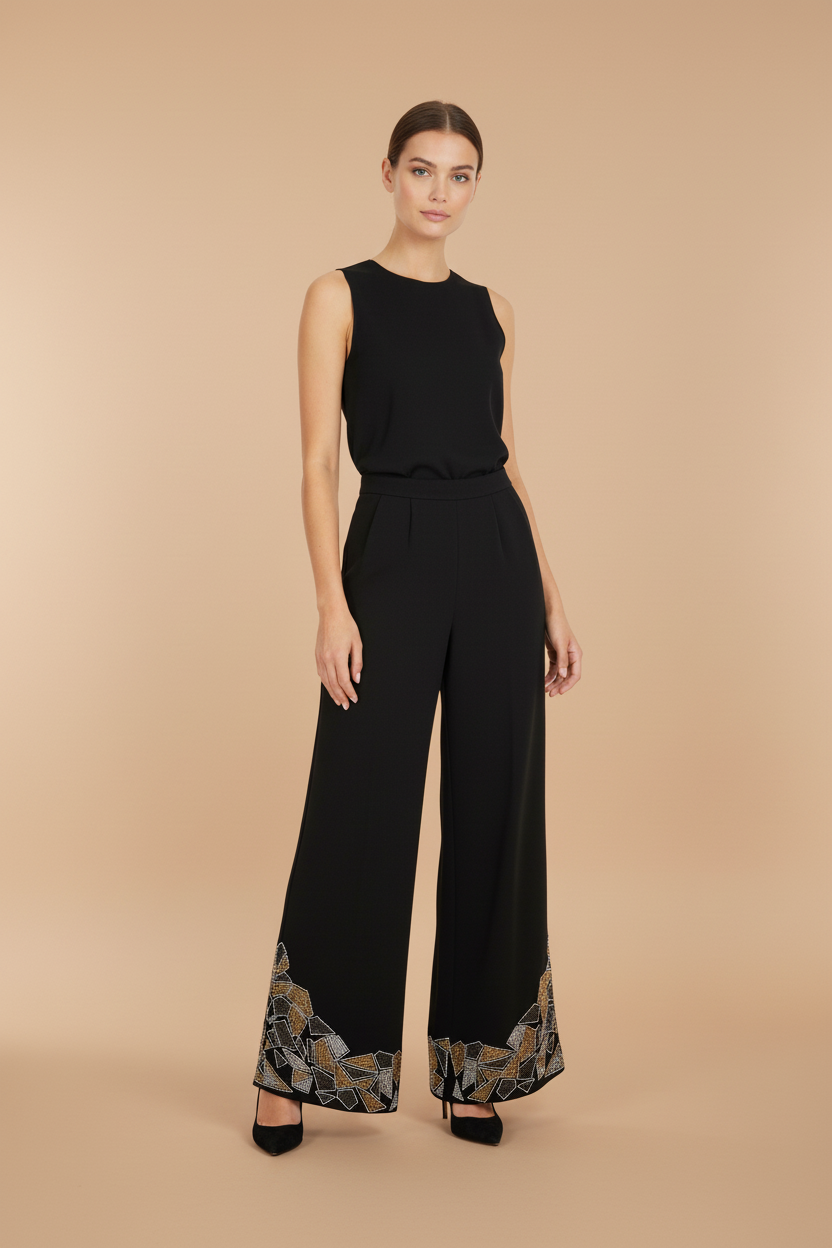BLK SATIN PANT