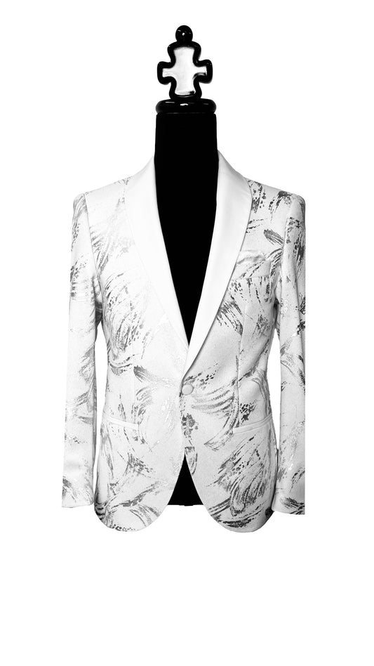 Elegance Tuxedo with Silver Brush Designs BLAZERS Blazer Collection Vercini