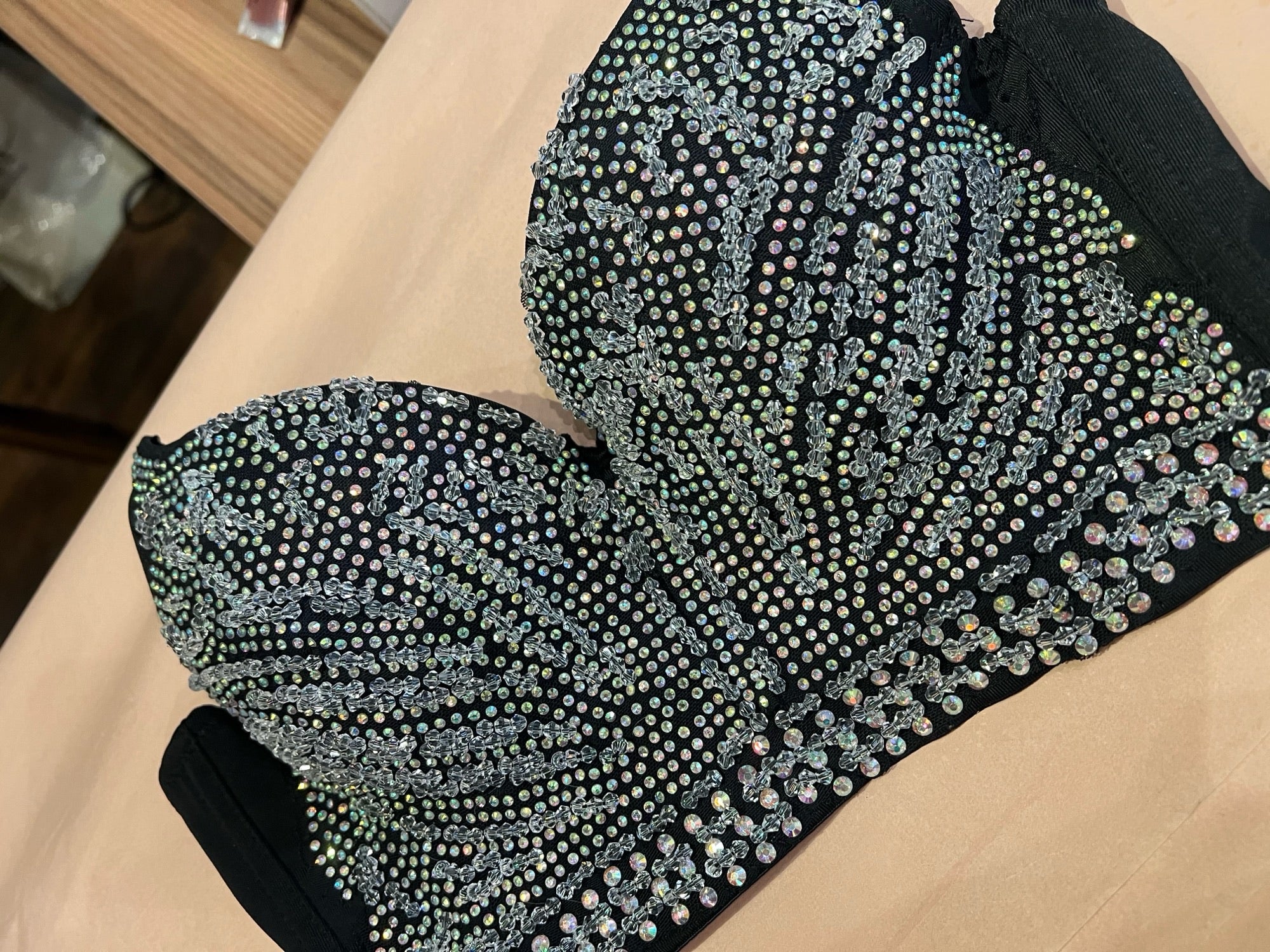 EMBELLISHED CORSET WITH RHINESTONES