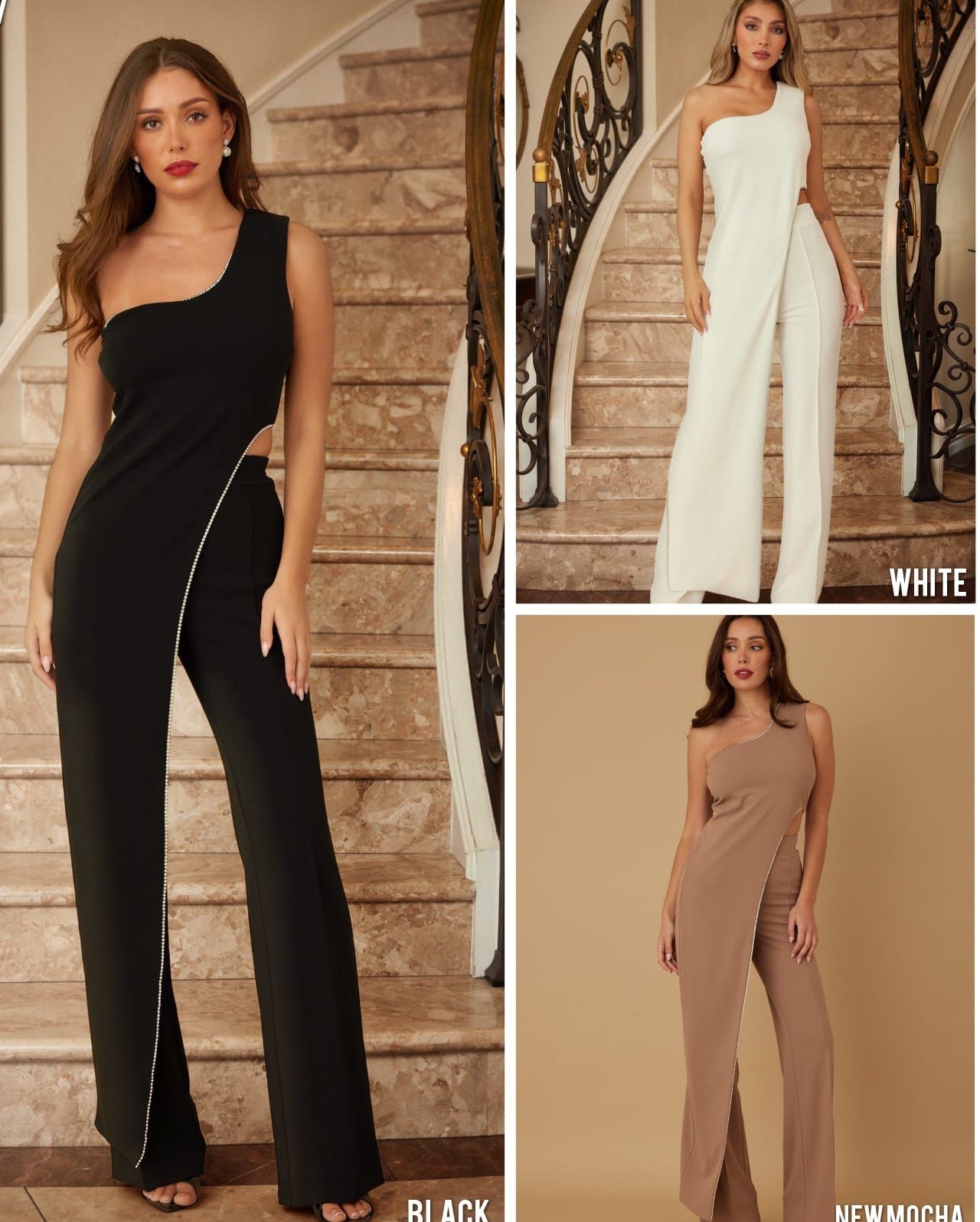 ONE SHOULDER PANT ANS TOP SET