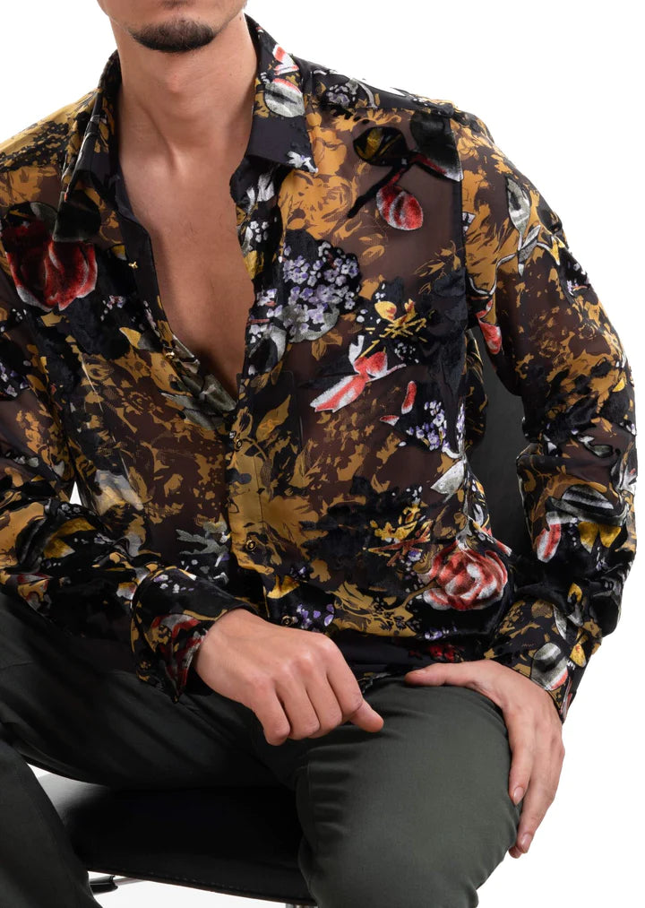 Sheer velvet top sales