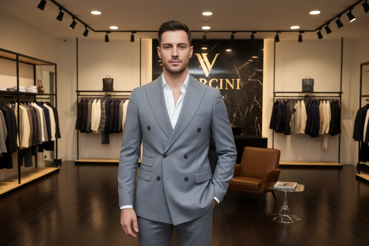 Vercini Metropolitan Double-Breasted Suit