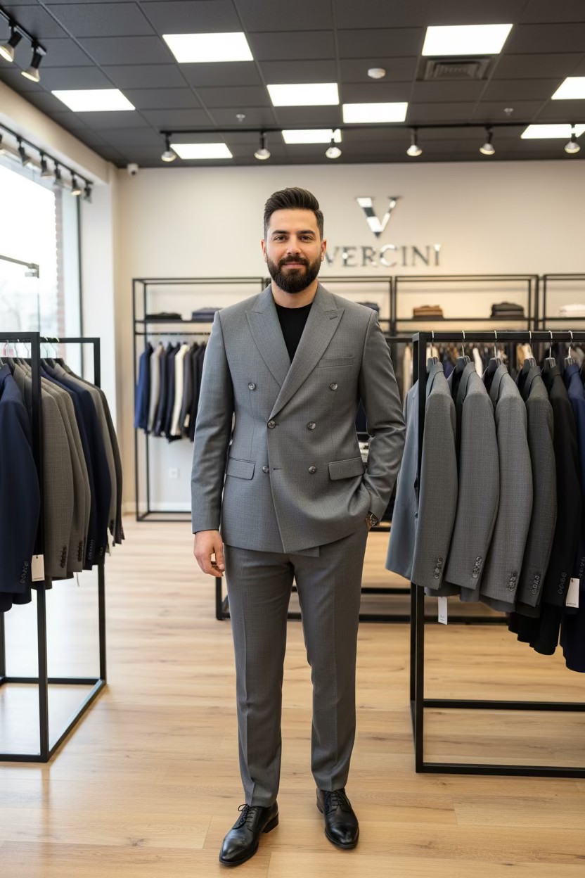 Vercini Metropolitan Double-Breasted Suit