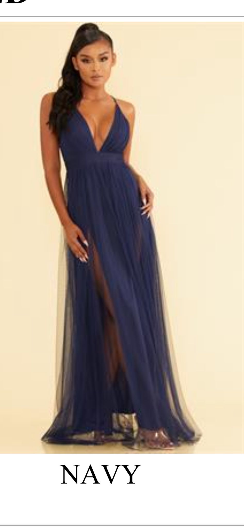 WOVEN DRESS SOLID MESH MAXI GOWN